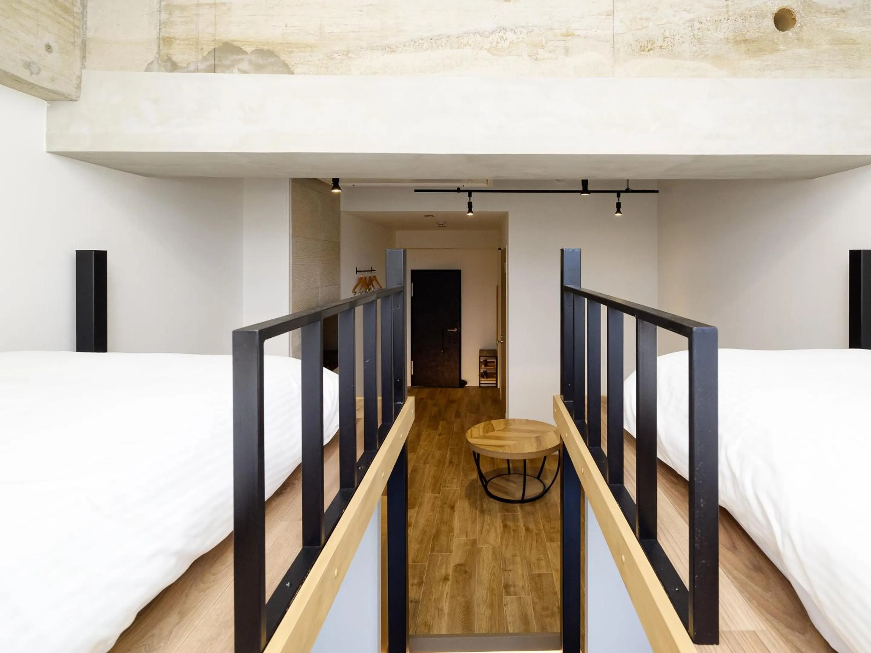 Photo of the whole room, Bed in HOTEL THE CUBE Naha Kokusai Street