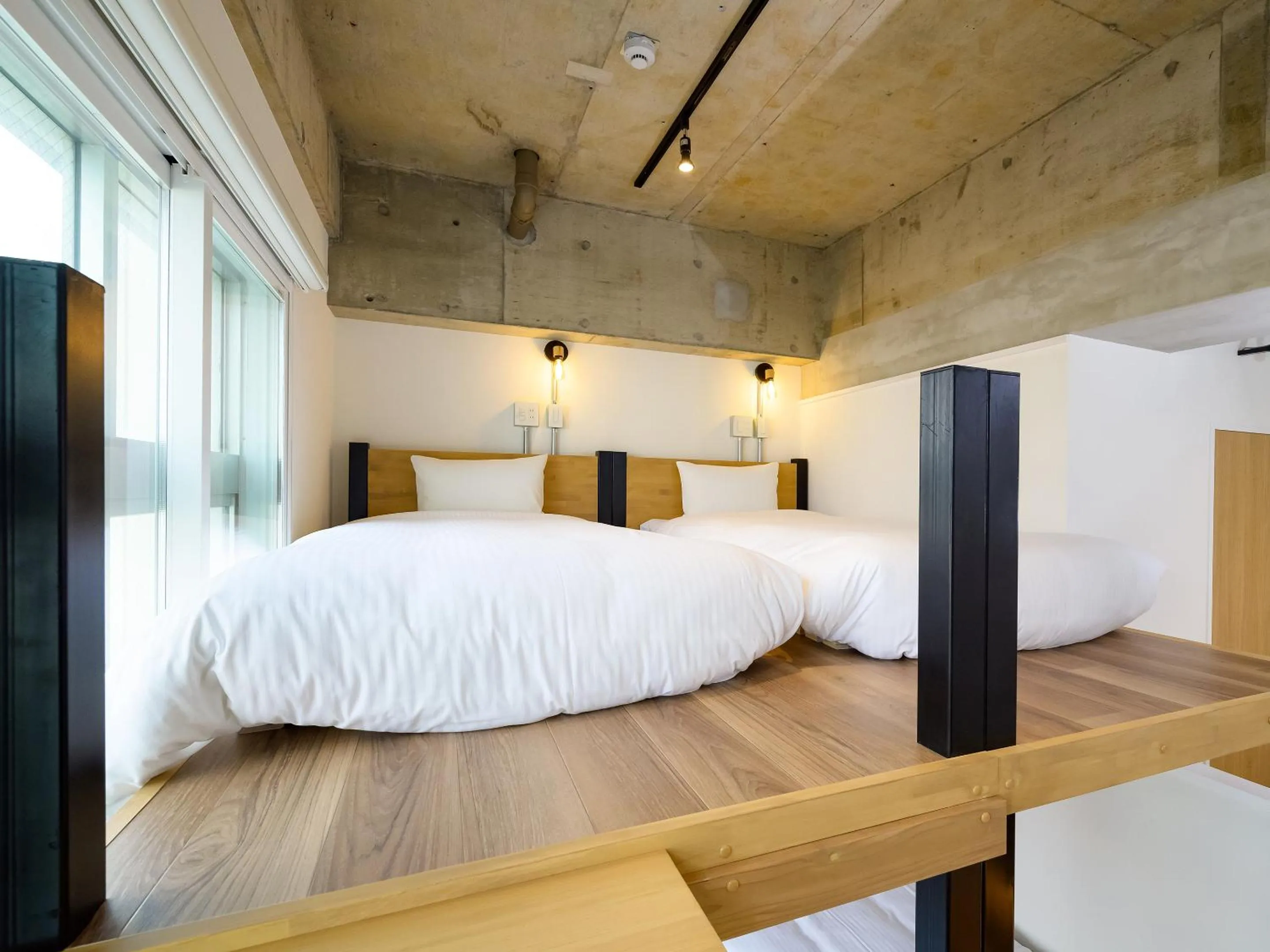 Bed in HOTEL THE CUBE Naha Kokusai Street