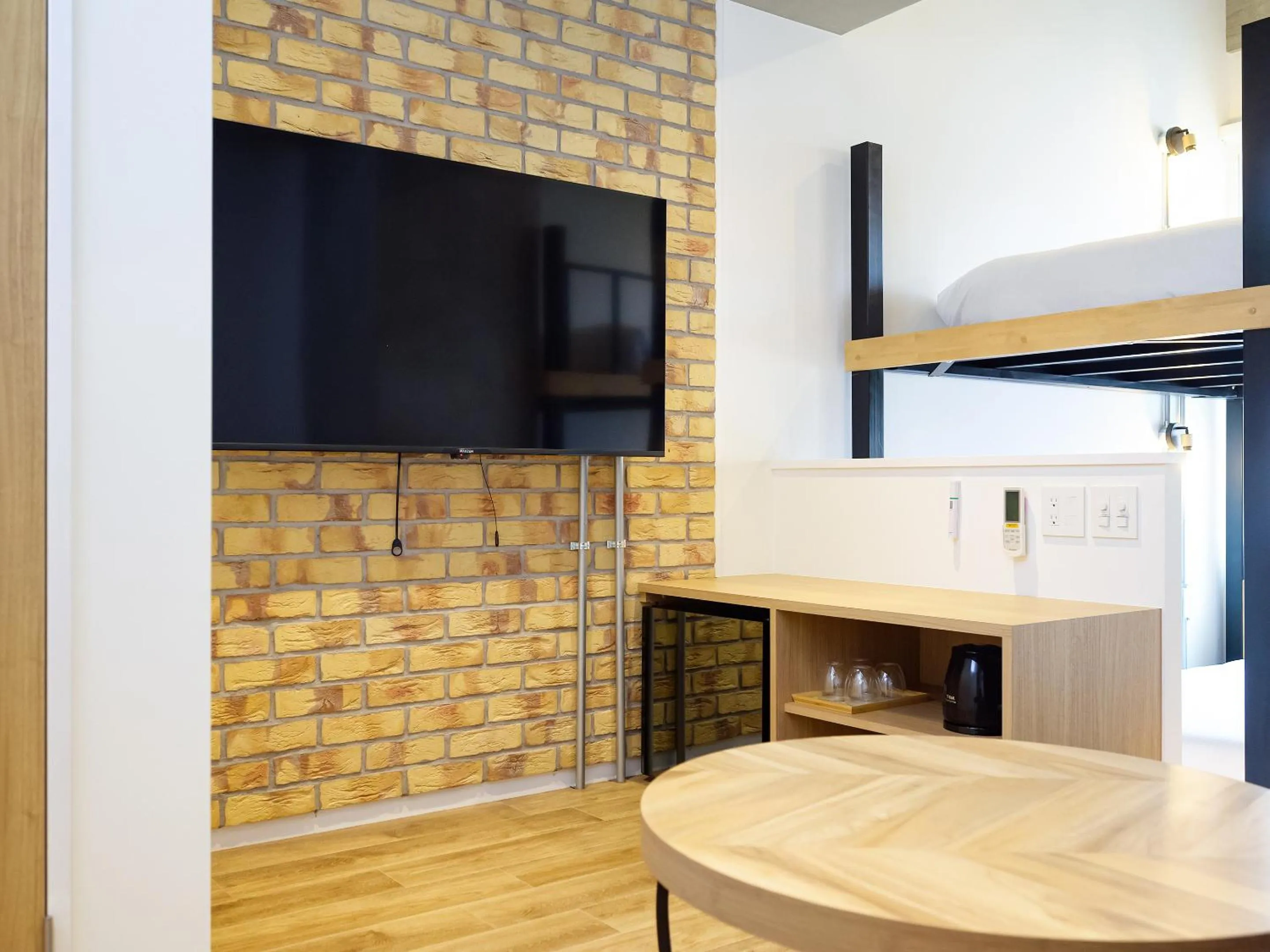 Photo of the whole room in HOTEL THE CUBE Naha Kokusai Street