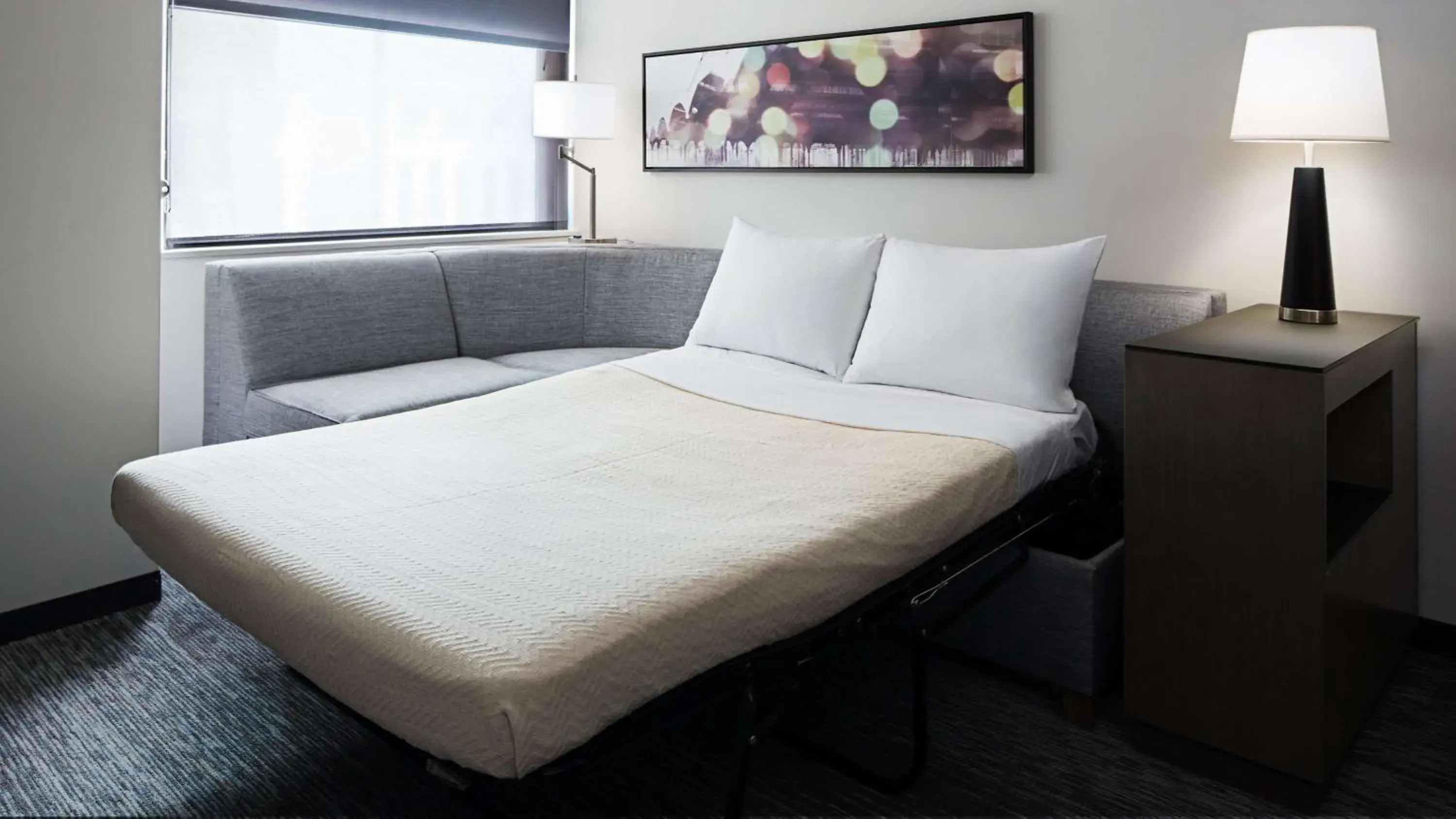 Bed in Hyatt House Jersey City Bed in Hyatt House Jersey City