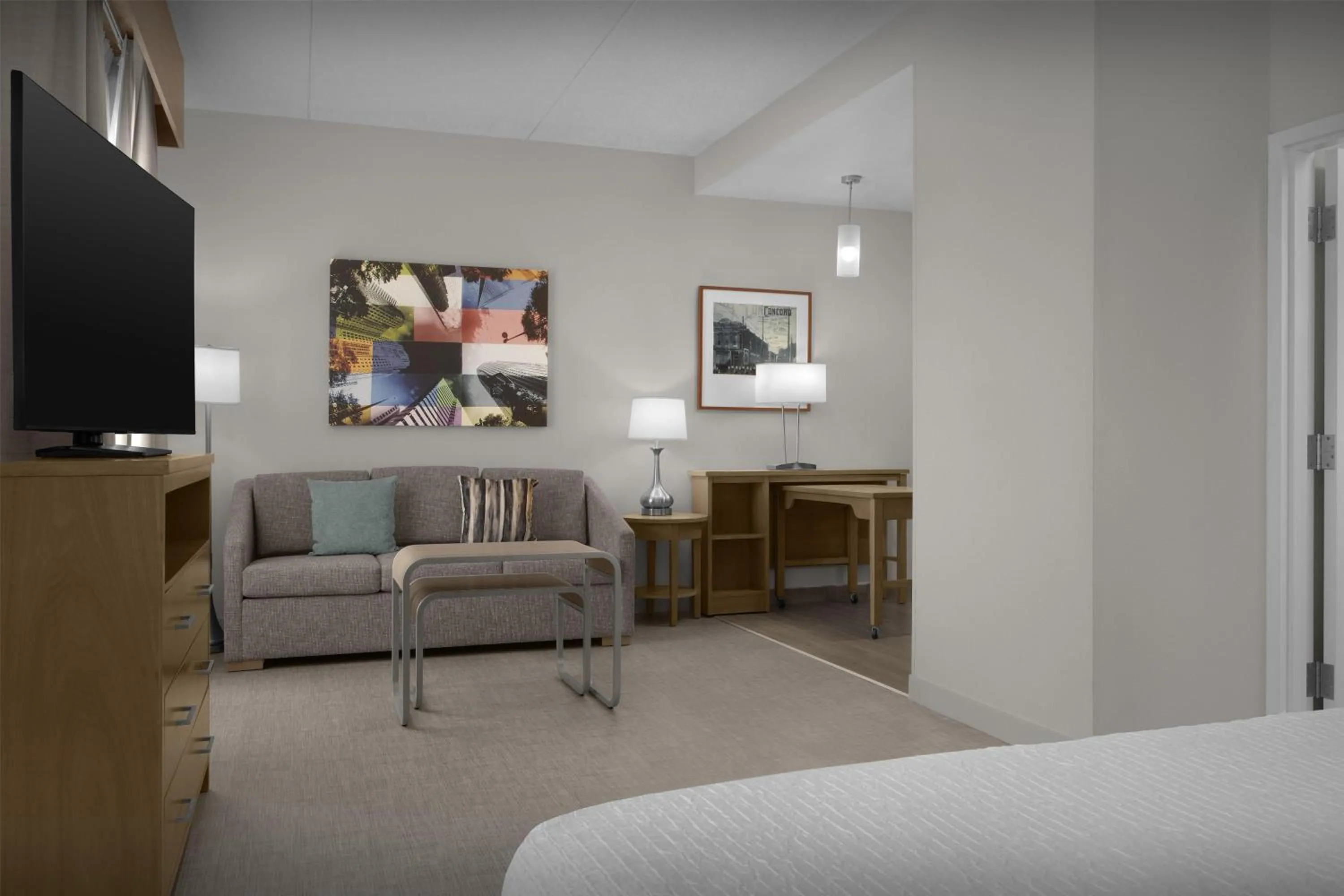 Bed in Homewood Suites by Hilton Concord