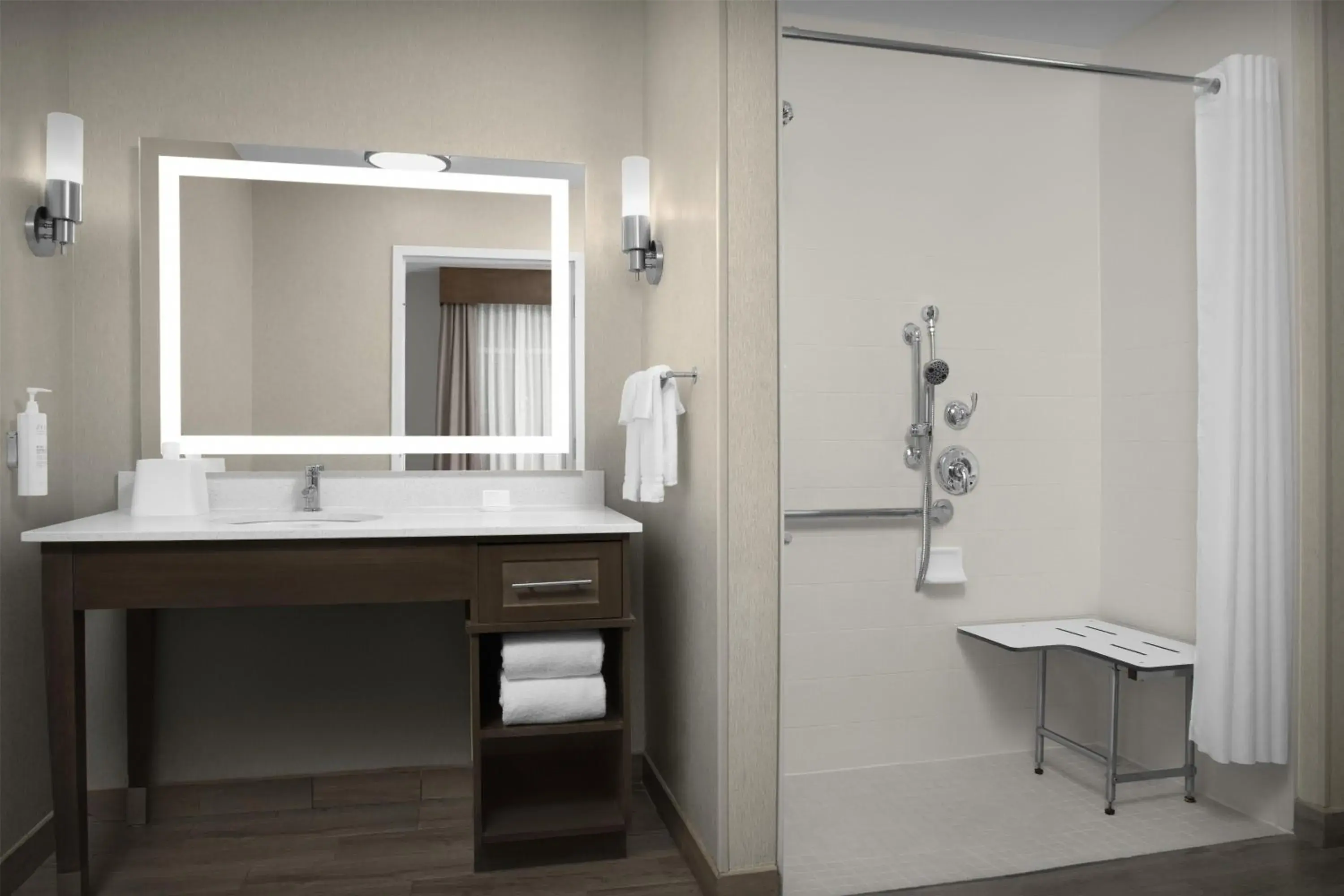 Bathroom in Homewood Suites by Hilton Concord Bathroom in Homewood Suites by Hilton Concord