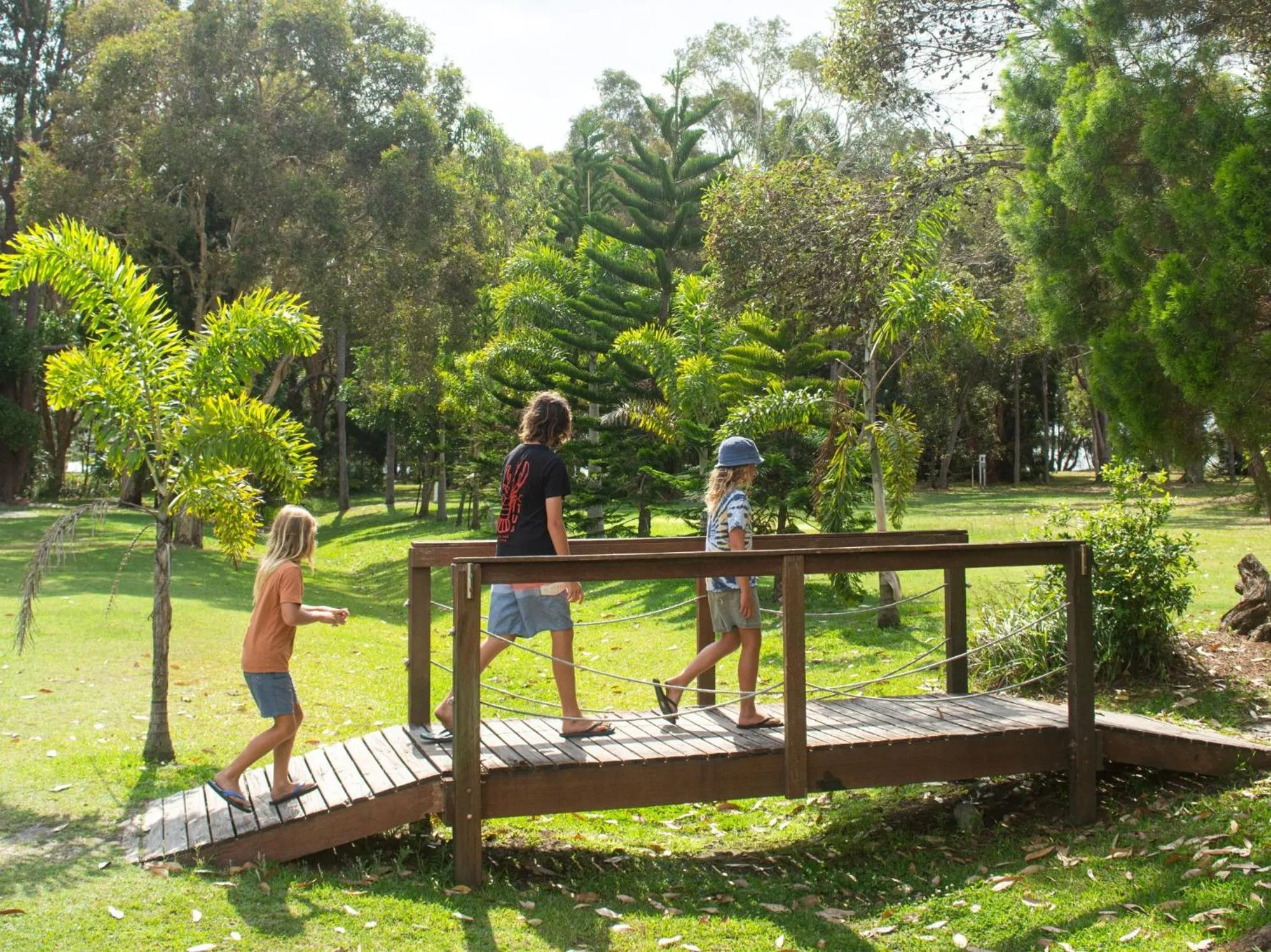 People in BIG4 Rainbow Beach Holiday Park