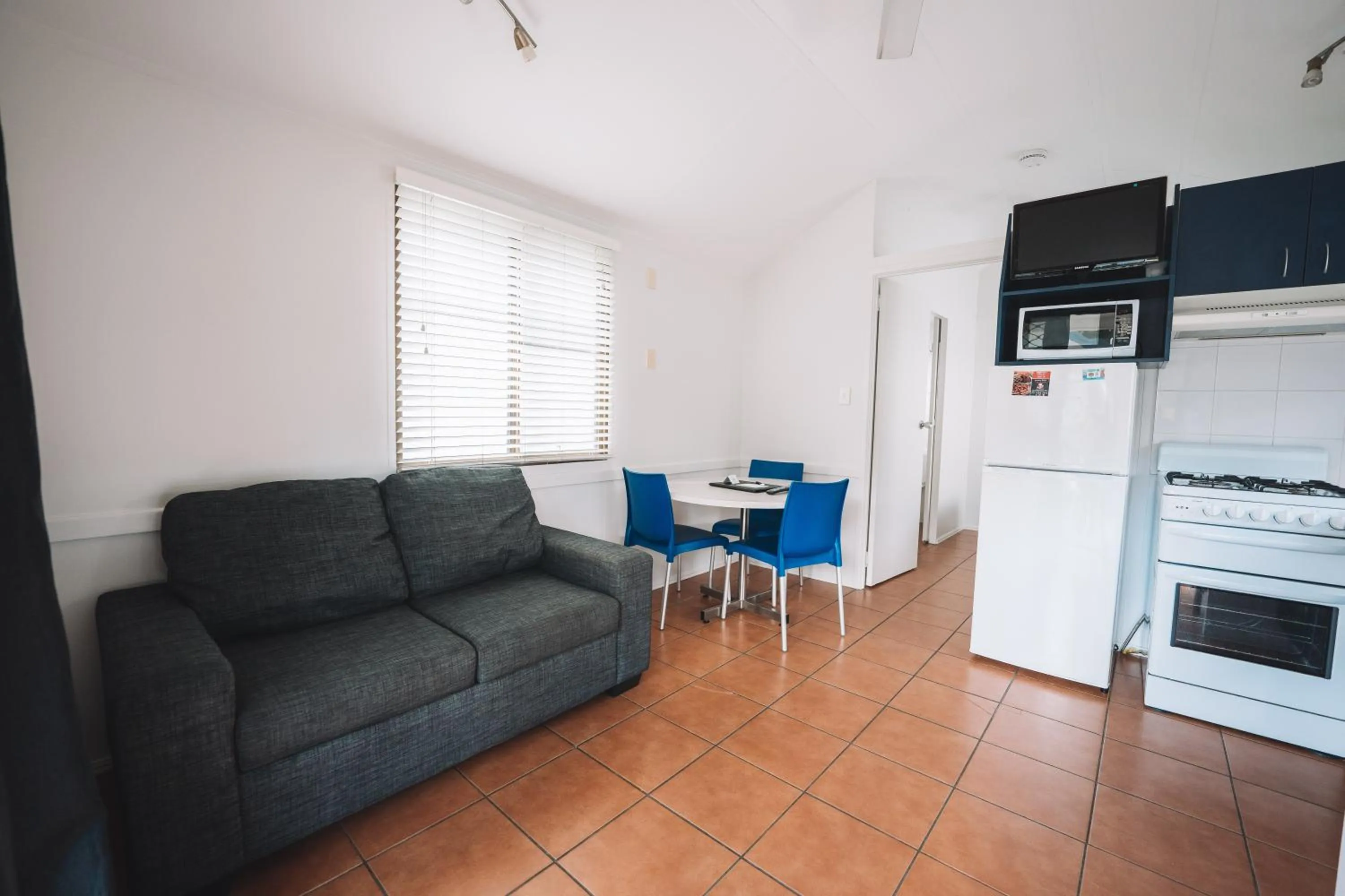 Living room in BIG4 Rainbow Beach Holiday Park