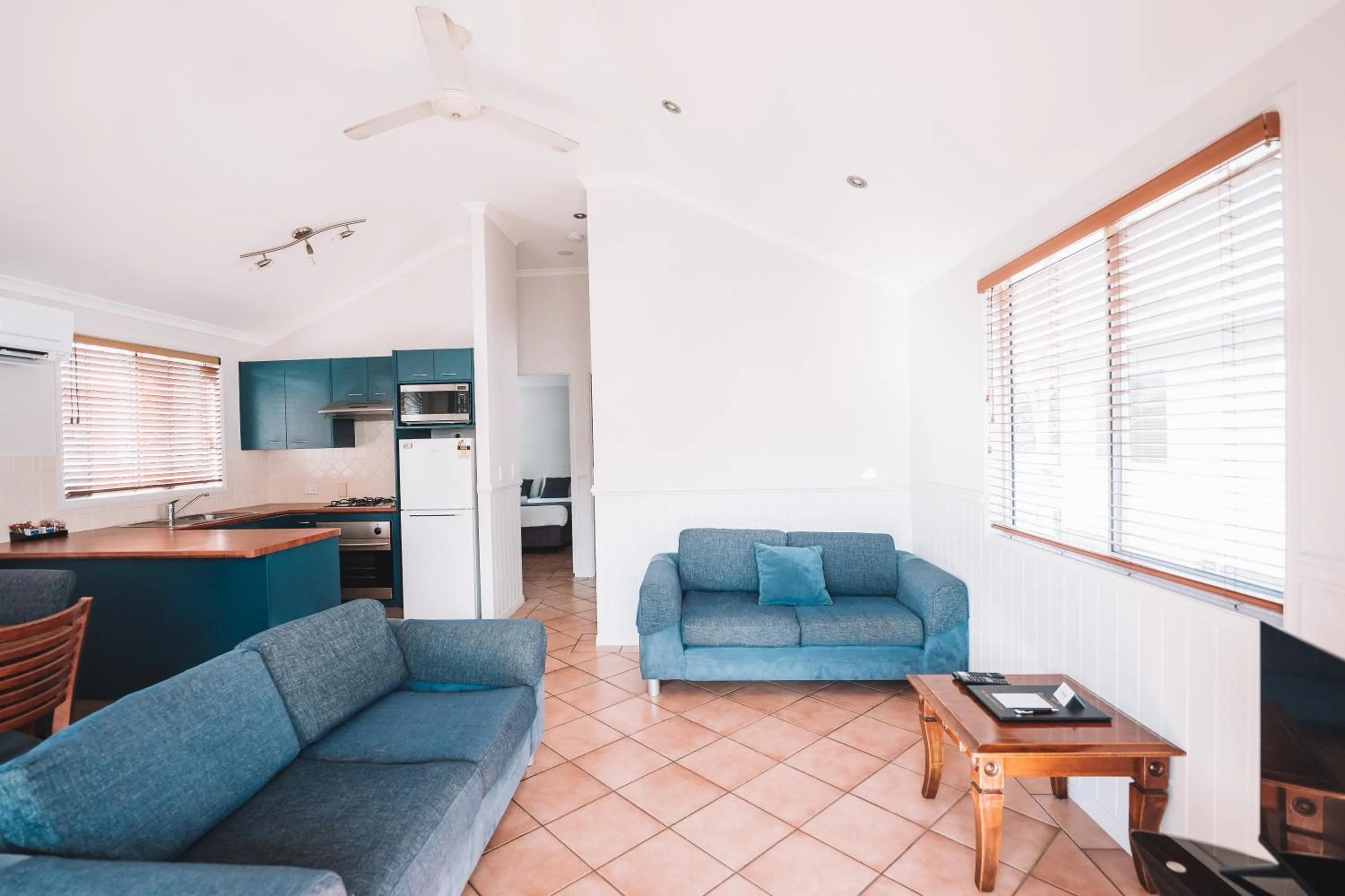 Living room in BIG4 Rainbow Beach Holiday Park