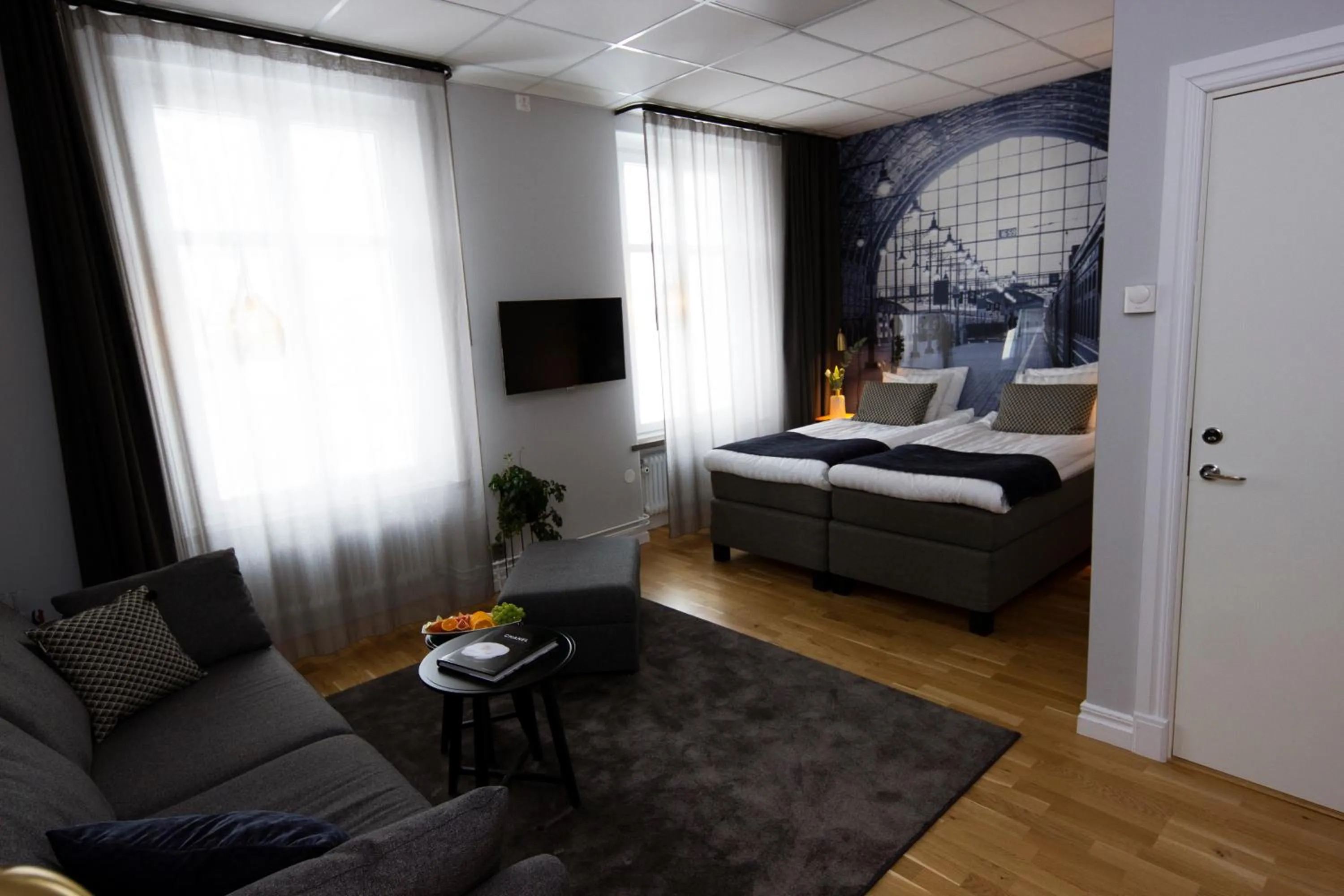 Bed in Livin Station Hotel