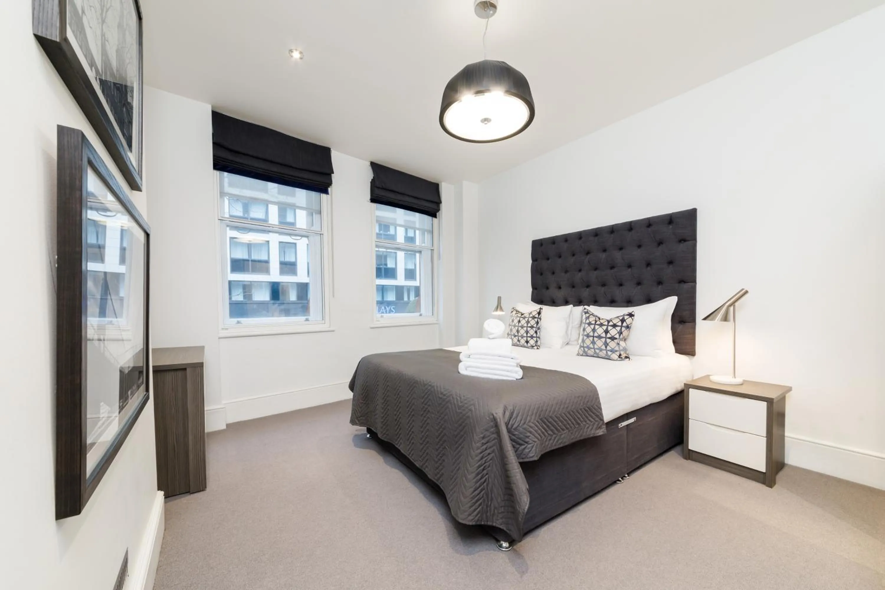 Bed in Garrick Mansions by Aeria Apartments