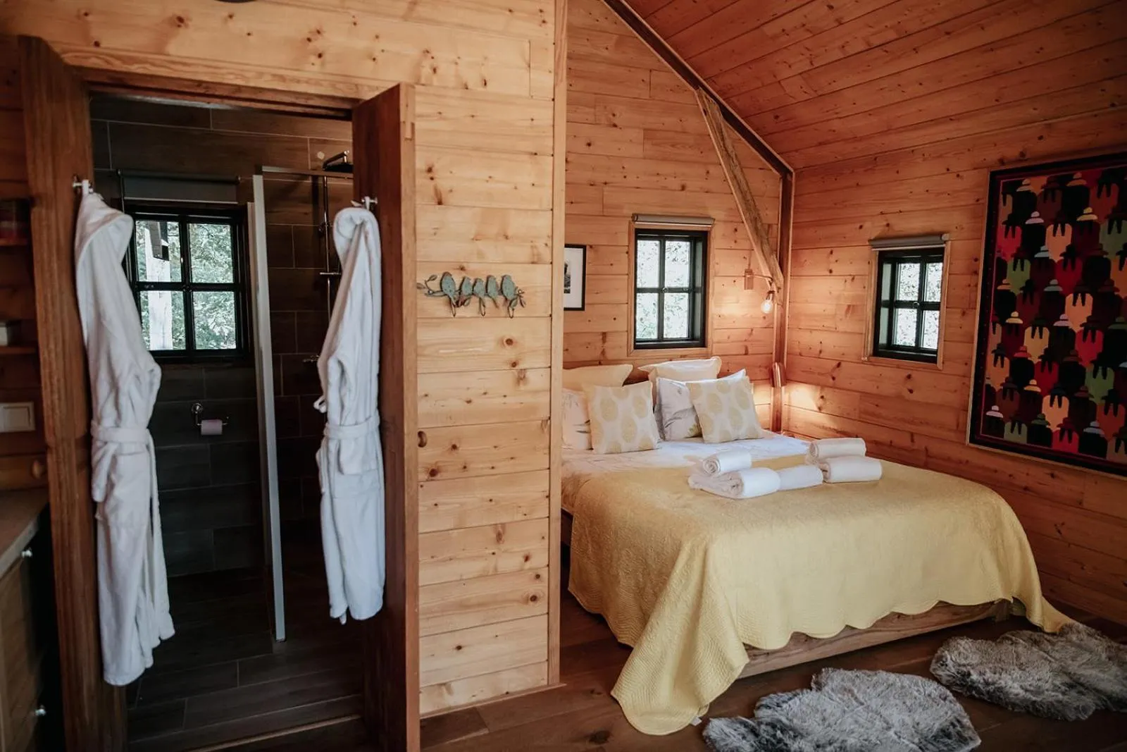Bed in Cabane Rouge-Gorge
