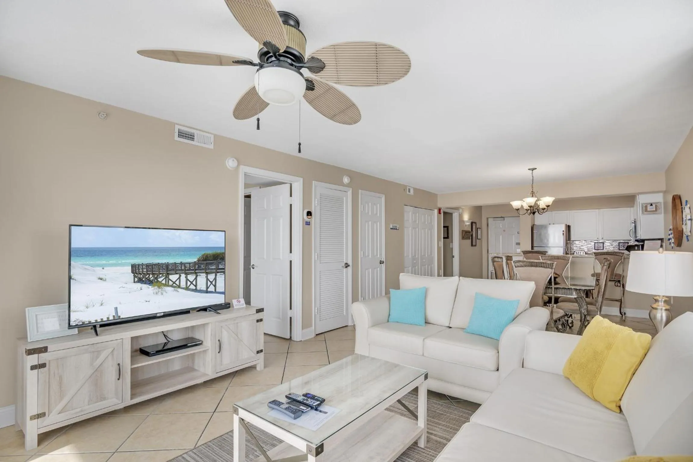 Living room in Pelican Beach Resort Condos