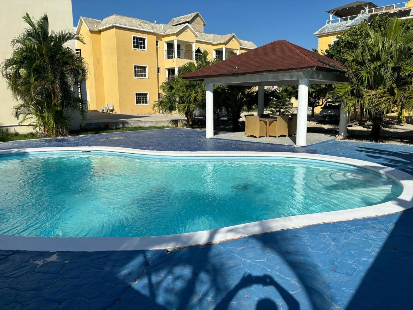 Swimming pool in Nely y Pietro share apartment