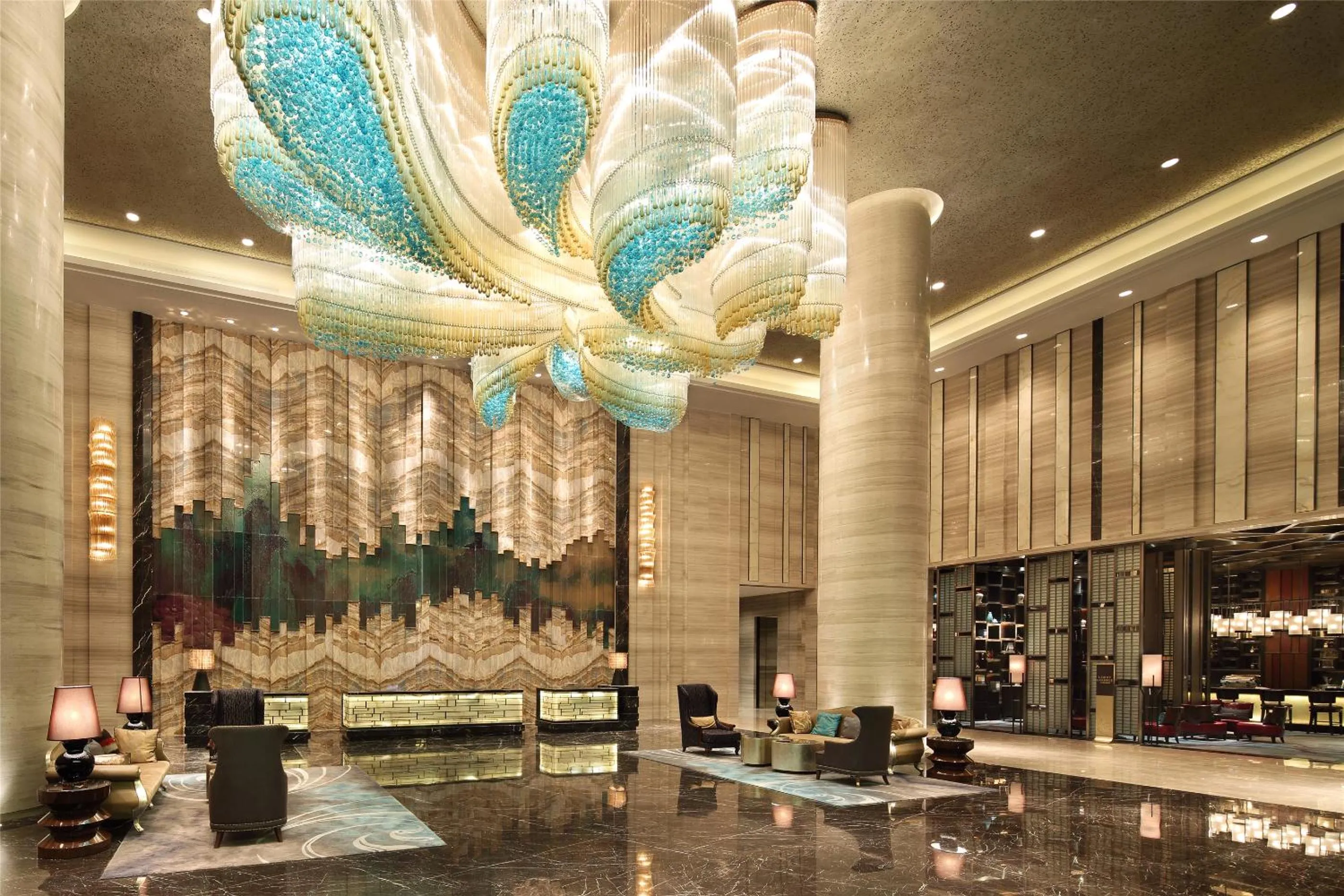 Lobby or reception in Wanda Realm Siping