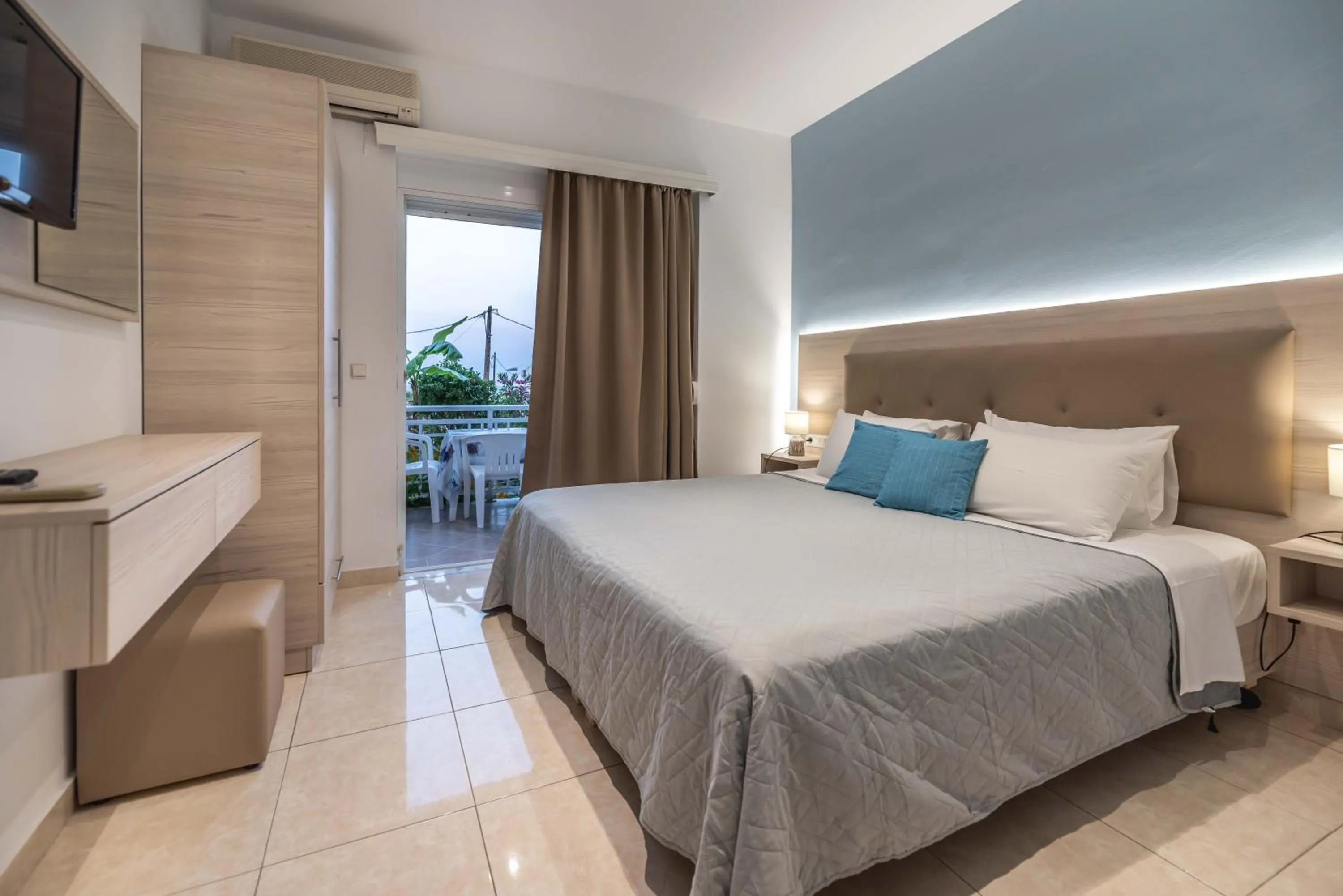 Bed in Stegna Bay Apartment