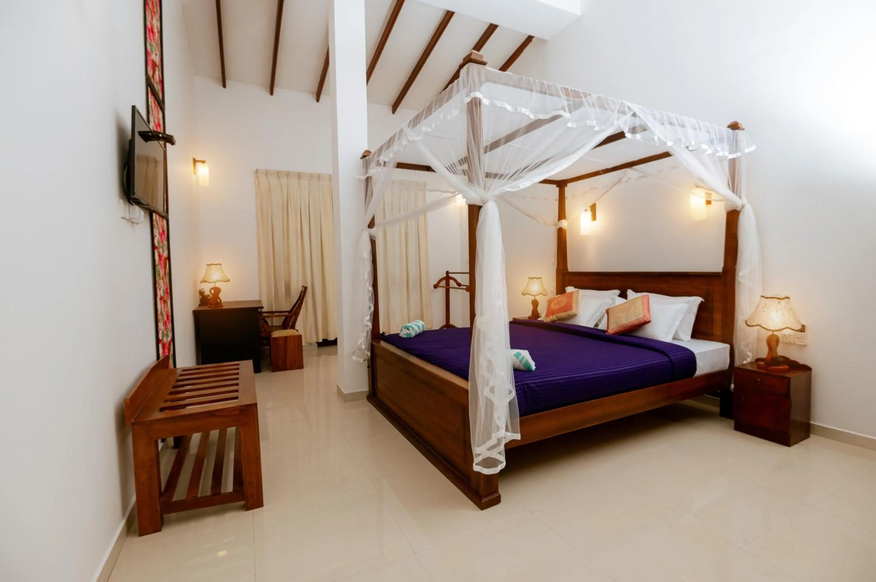 Bedroom, Bed in Prince Beach Hotel Bentota