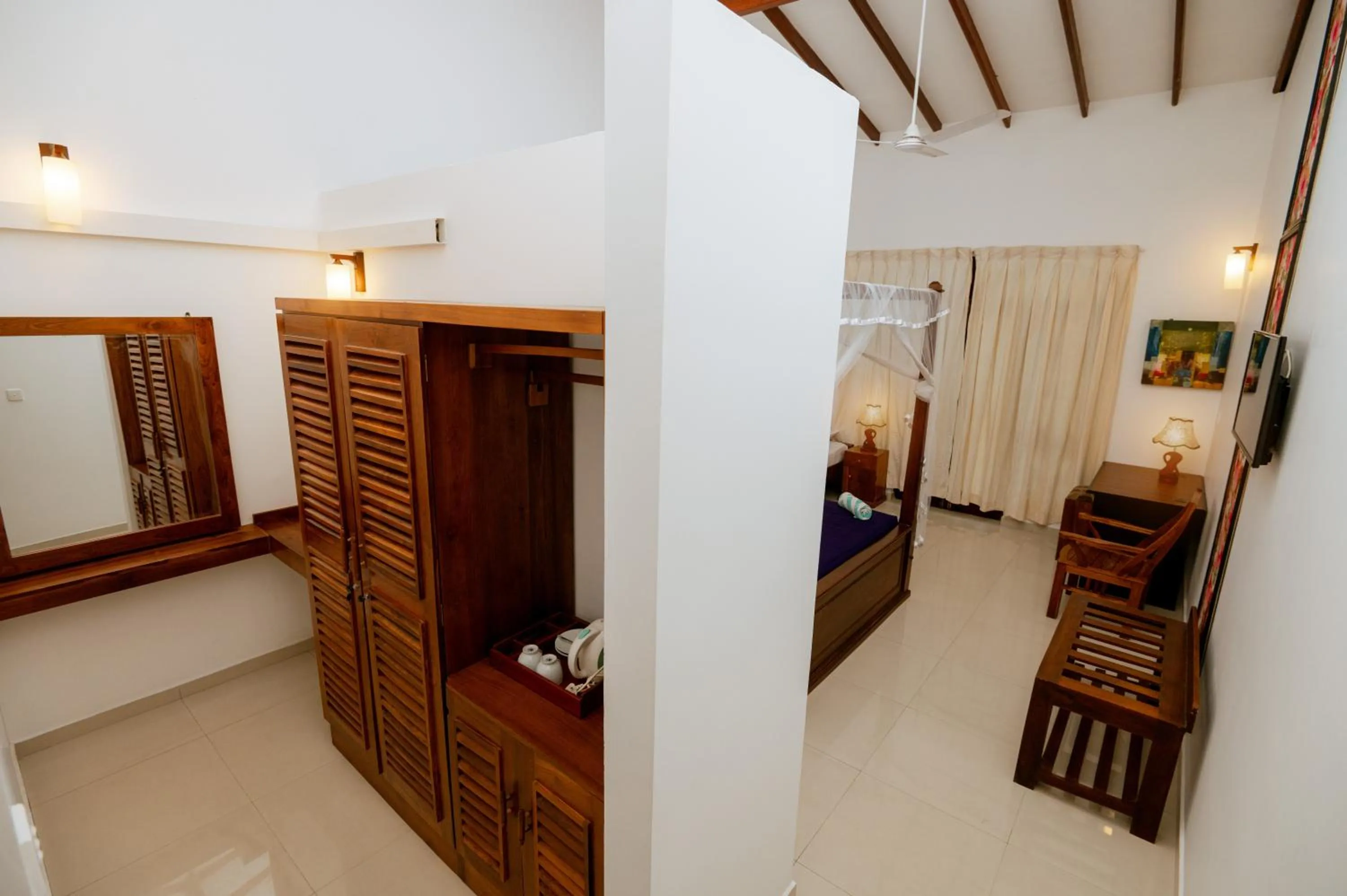 Bedroom in Prince Beach Hotel Bentota