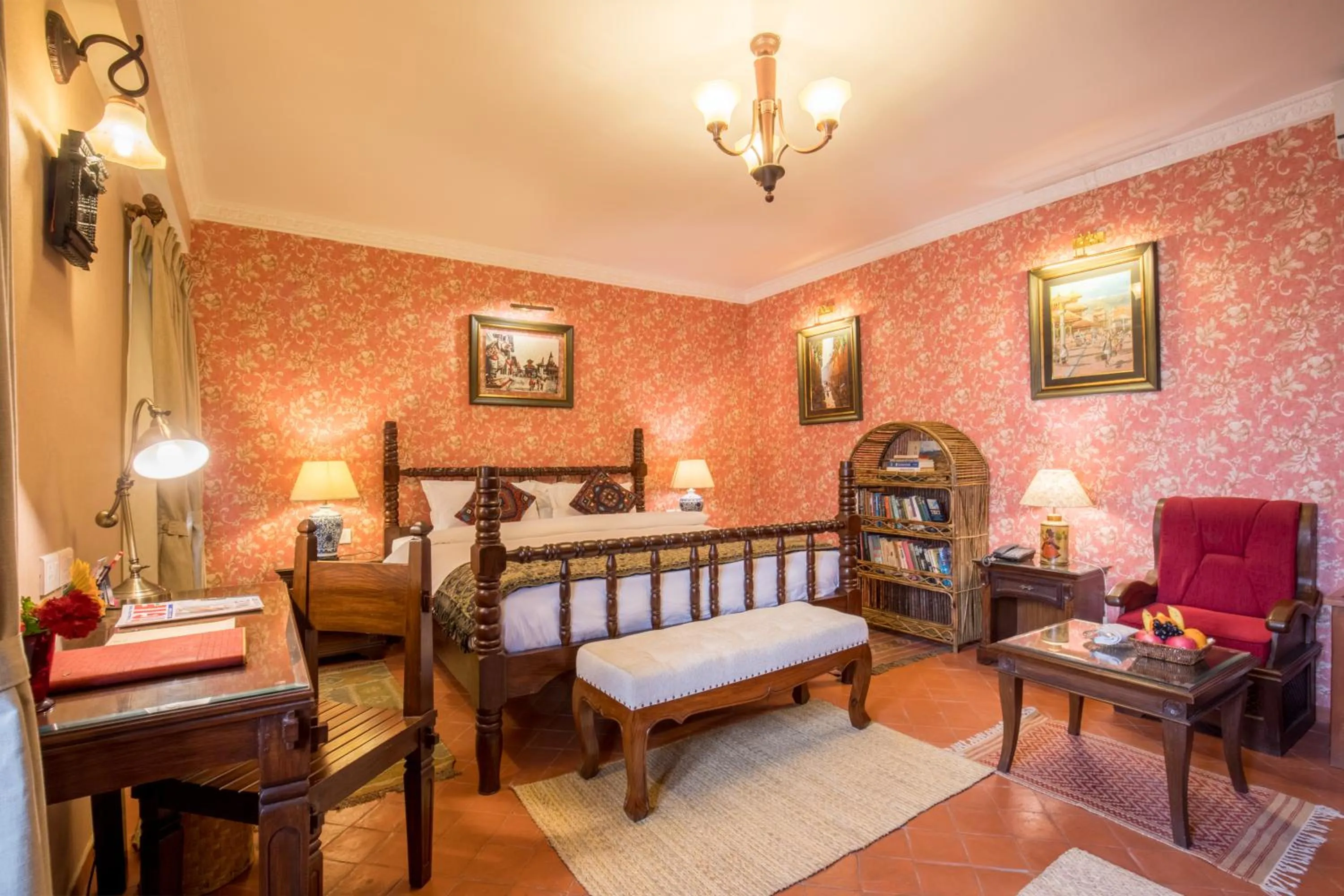 Bedroom, Bed in Baber Mahal Vilas - The Heritage Hotel