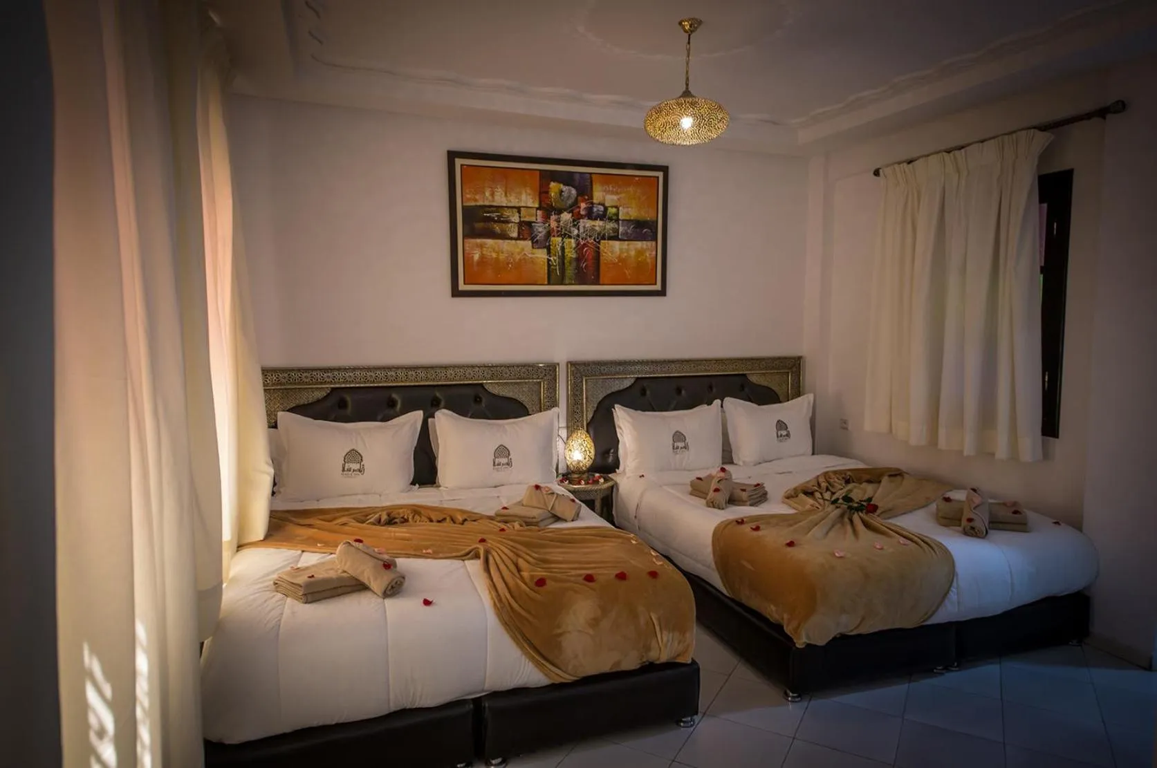 Bed in Riad Challa Hotel & Spa