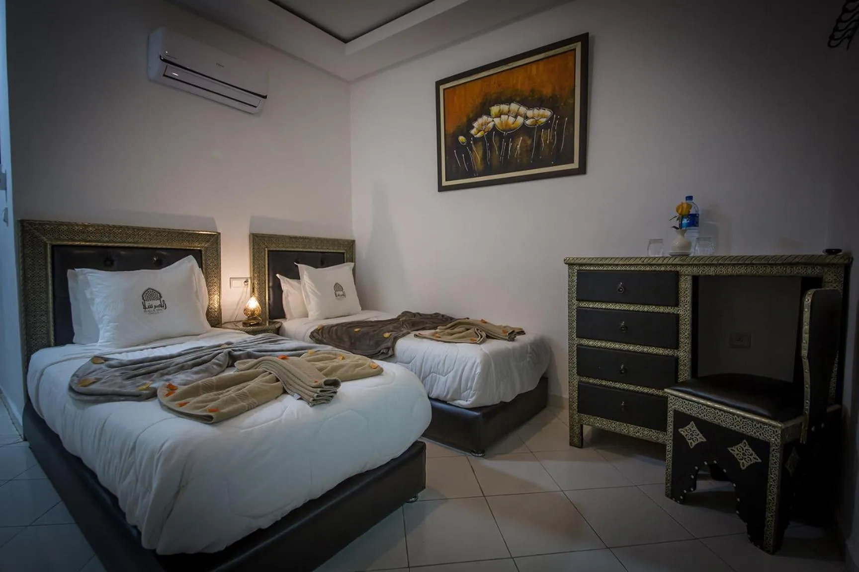 Bed in Riad Challa Hotel & Spa