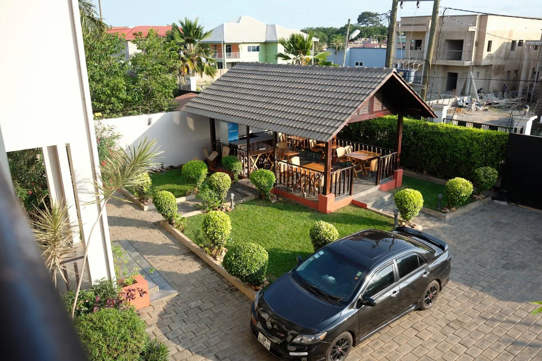 Garden view in The Highbridge Guest Lodge