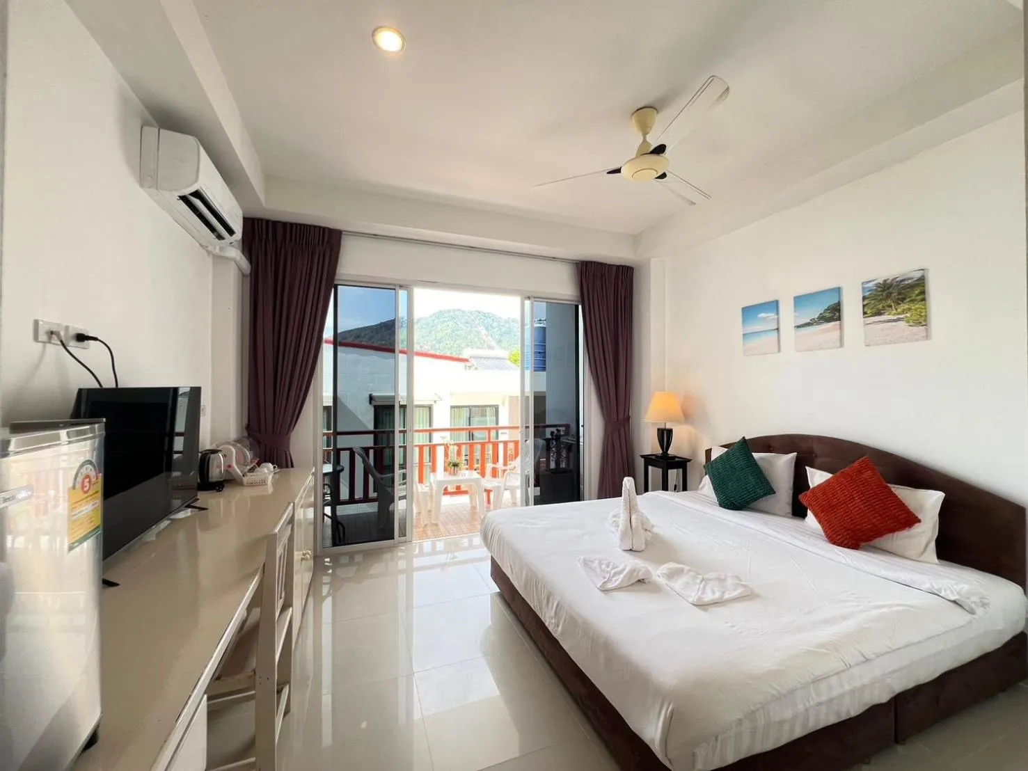 Bed in Kata Beachwalk Hotel and Bungalows