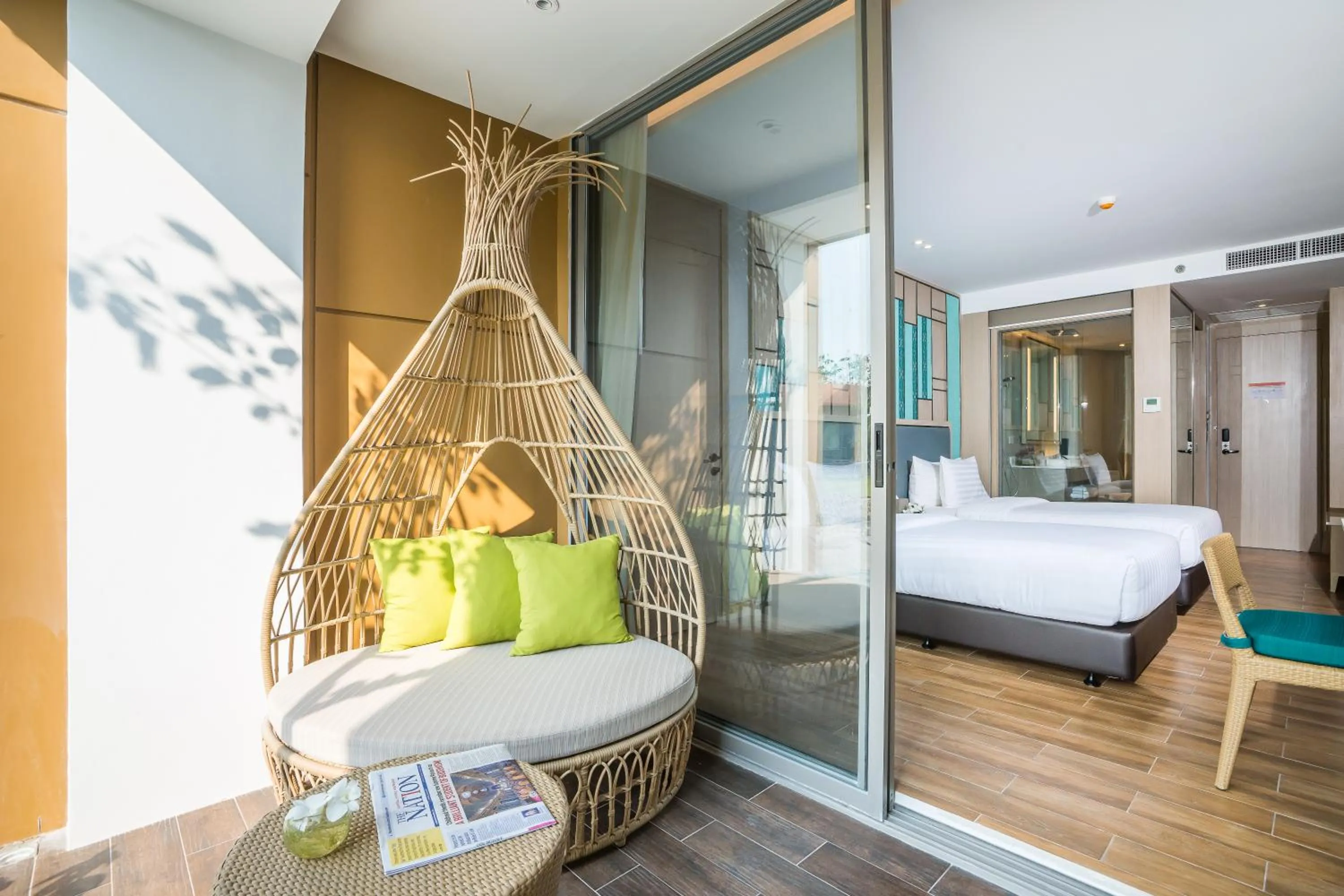 Balcony/Terrace, Bed in Avani+ Hua Hin Resort