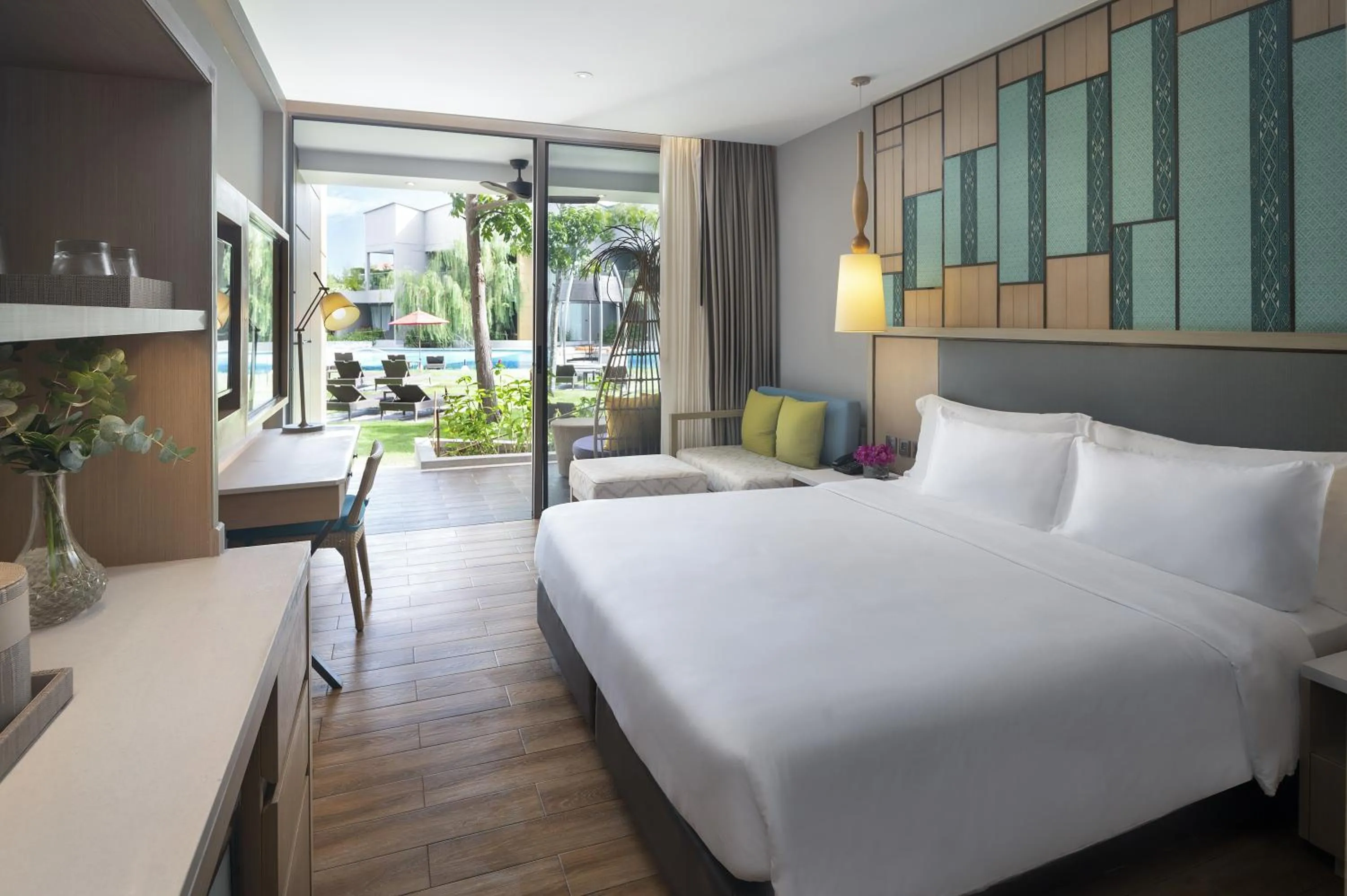 View (from property/room), Bed in Avani+ Hua Hin Resort