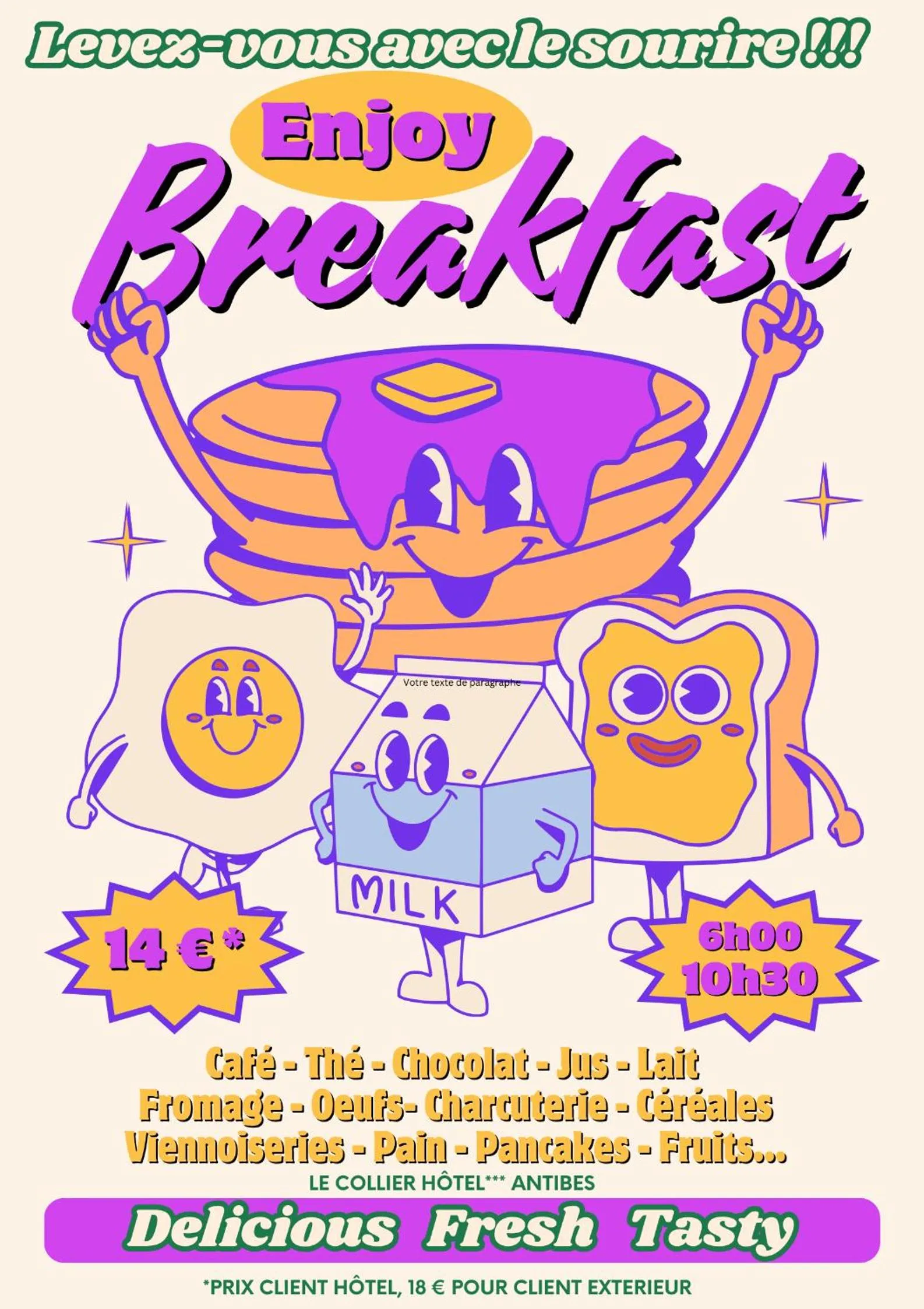 Breakfast in Hôtel Le Collier