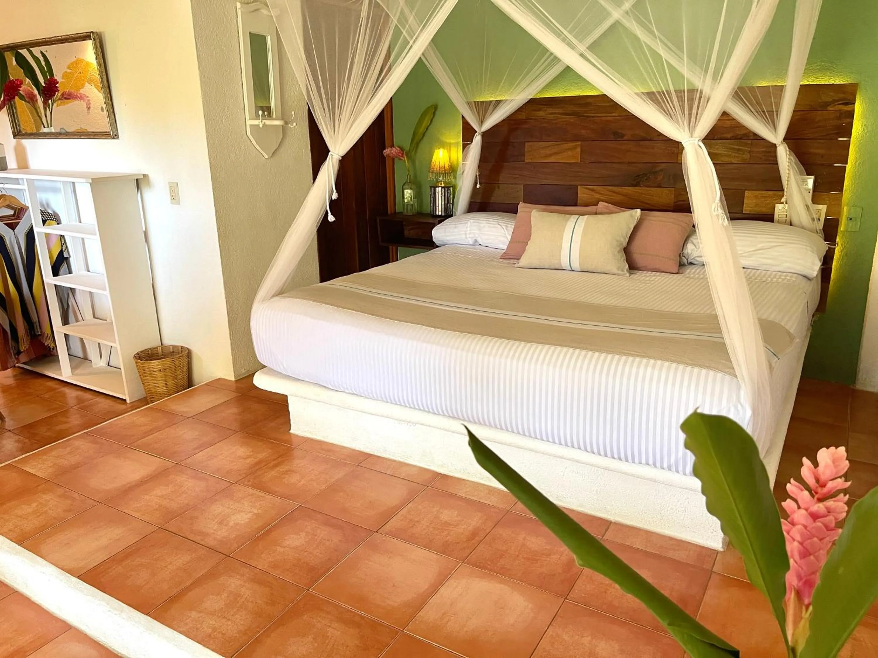 Bed in Hotel Casa Mixteca