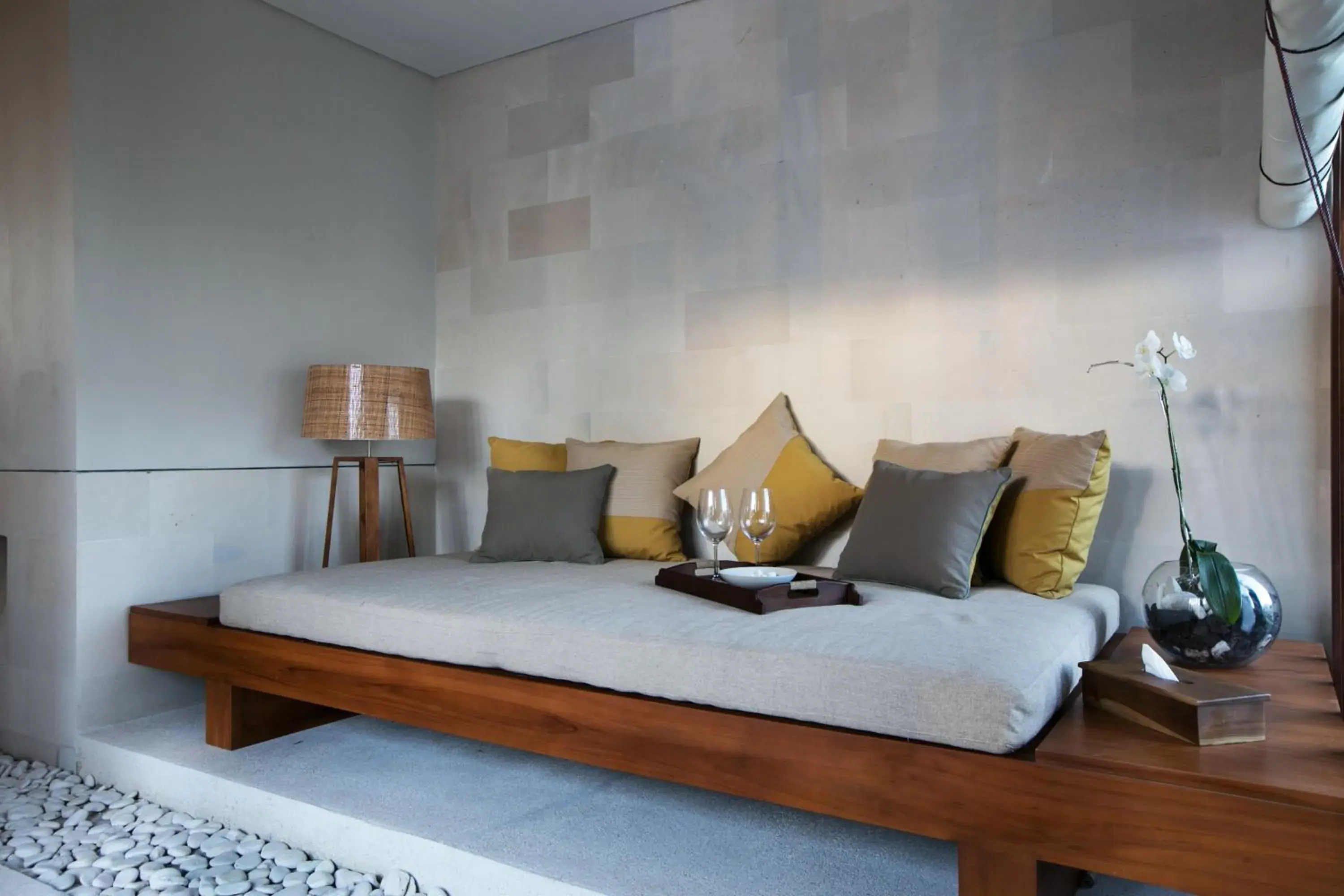 Seating area, Bed in Kedonganan Beach Villa Seating area, Bed in Kedonganan Beach Villa