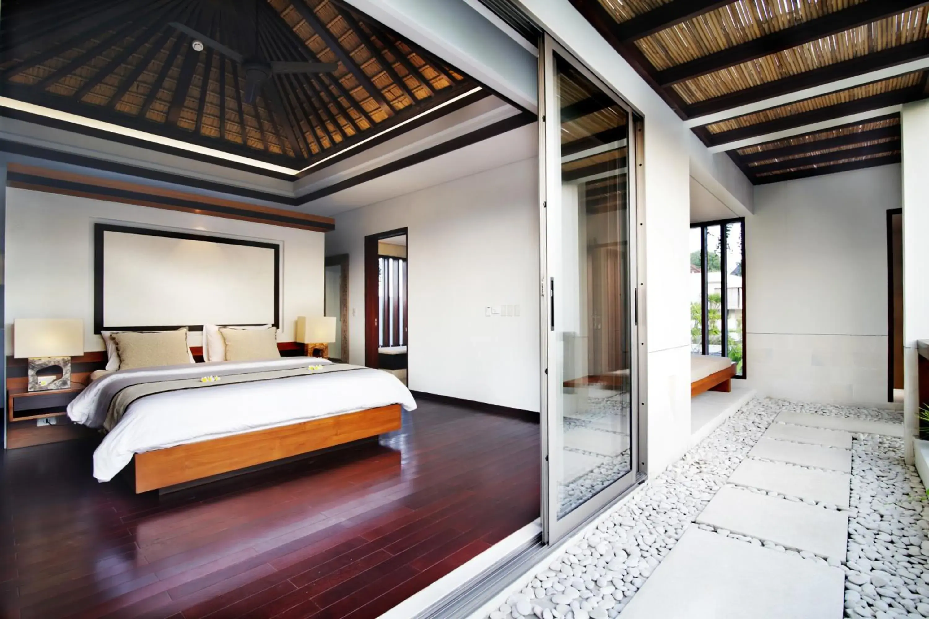 Balcony/Terrace, Bed in Kedonganan Beach Villa Balcony/Terrace, Bed in Kedonganan Beach Villa