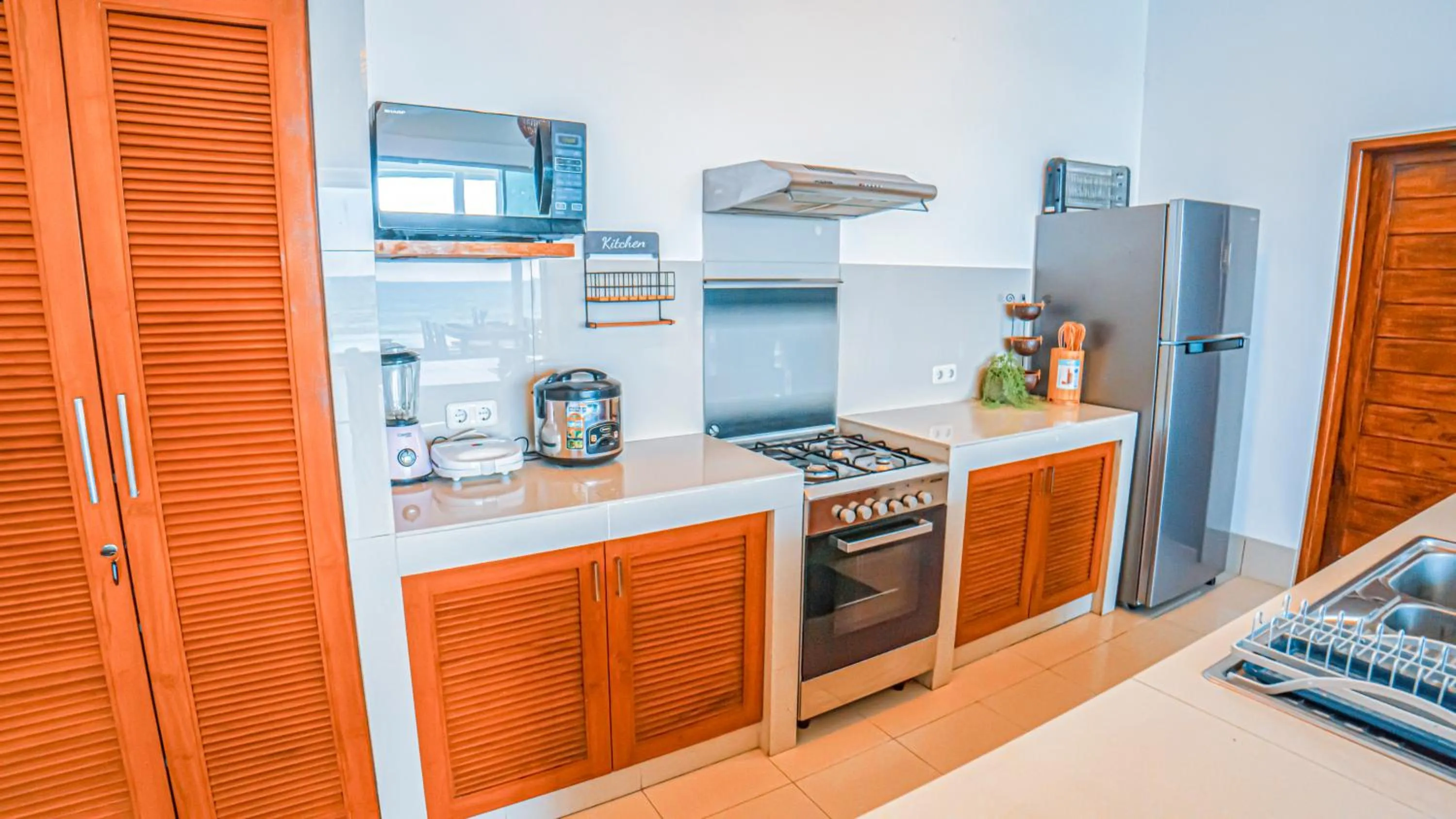 fireplace in Air Sanih Beach Villa