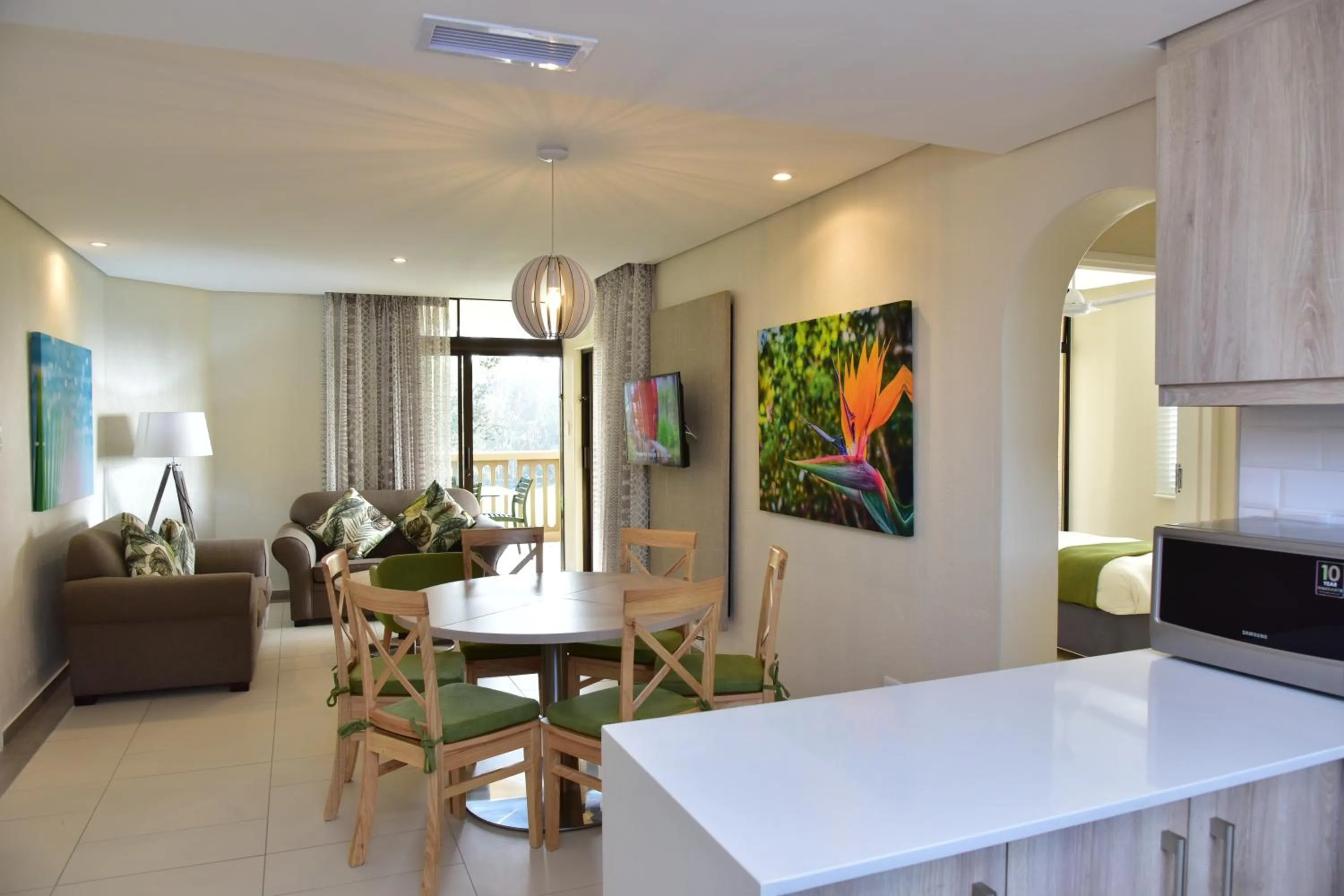 Living room in La Lucia Sands Beach Resort
