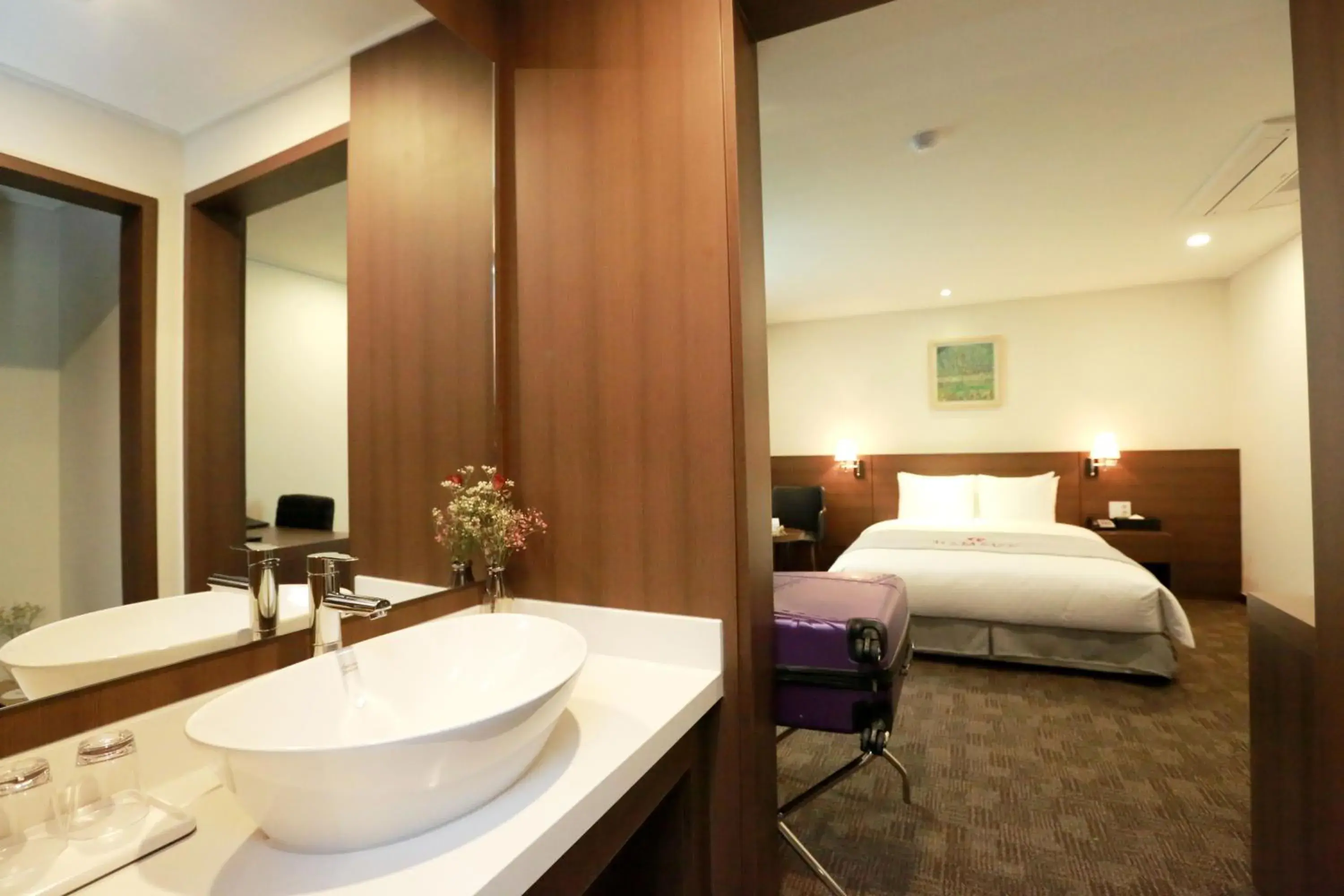 Bed in Ramada Taebaek Hotel Bed in Ramada Taebaek Hotel