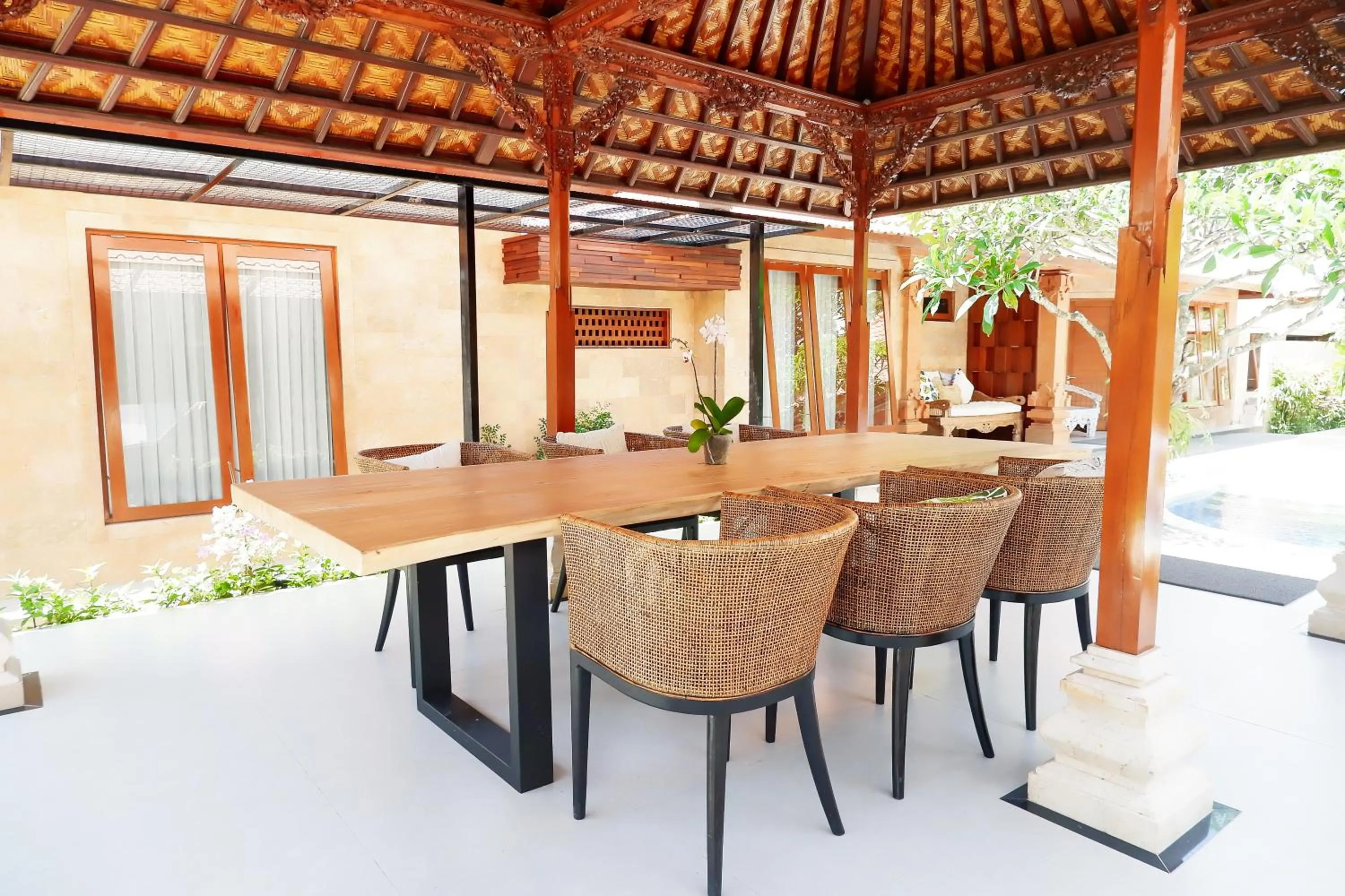 Dining area in Mas Ubud Villa by Sanga Sanga Hospitality