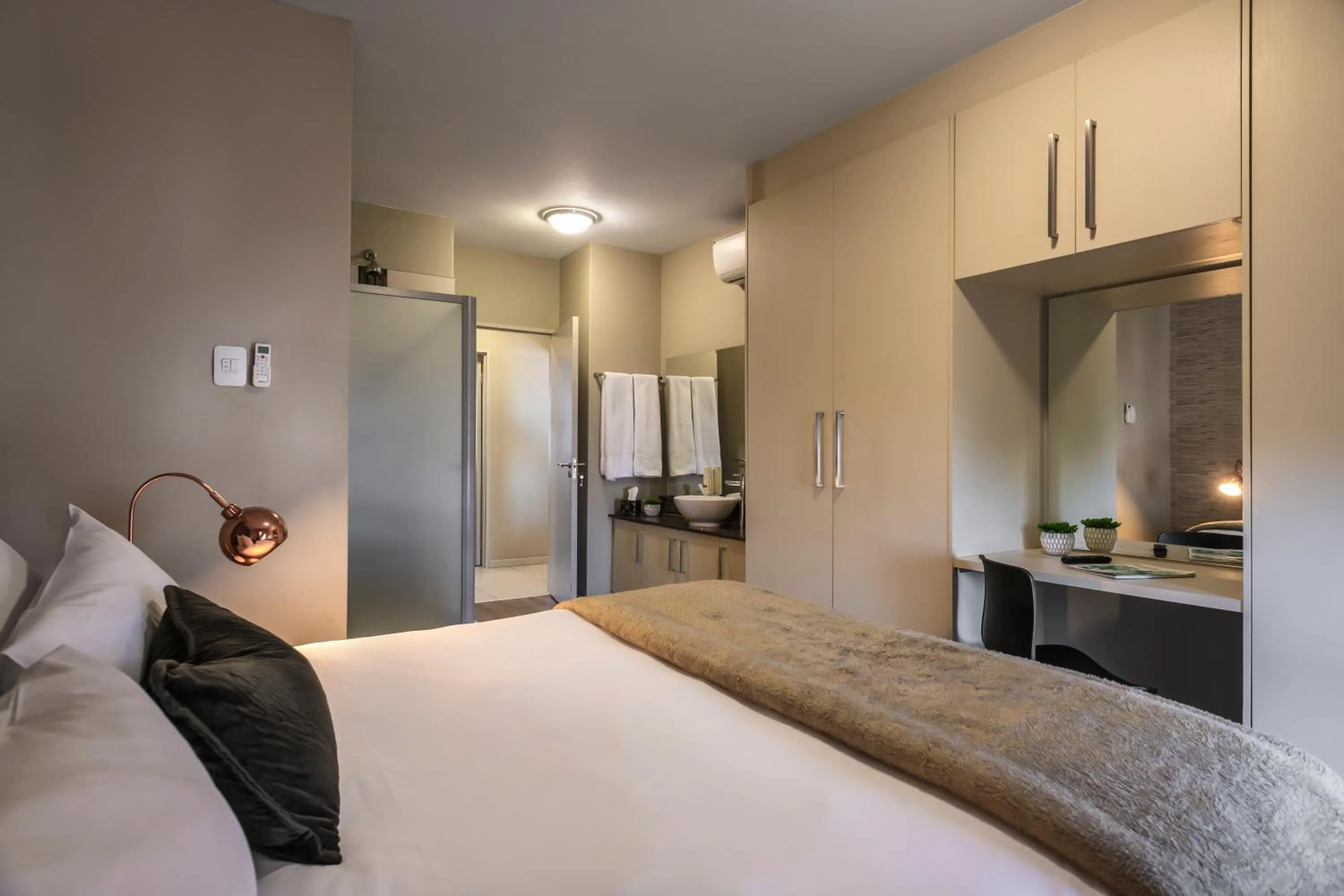 Shower, Bed in CAG The Hub Bryanston