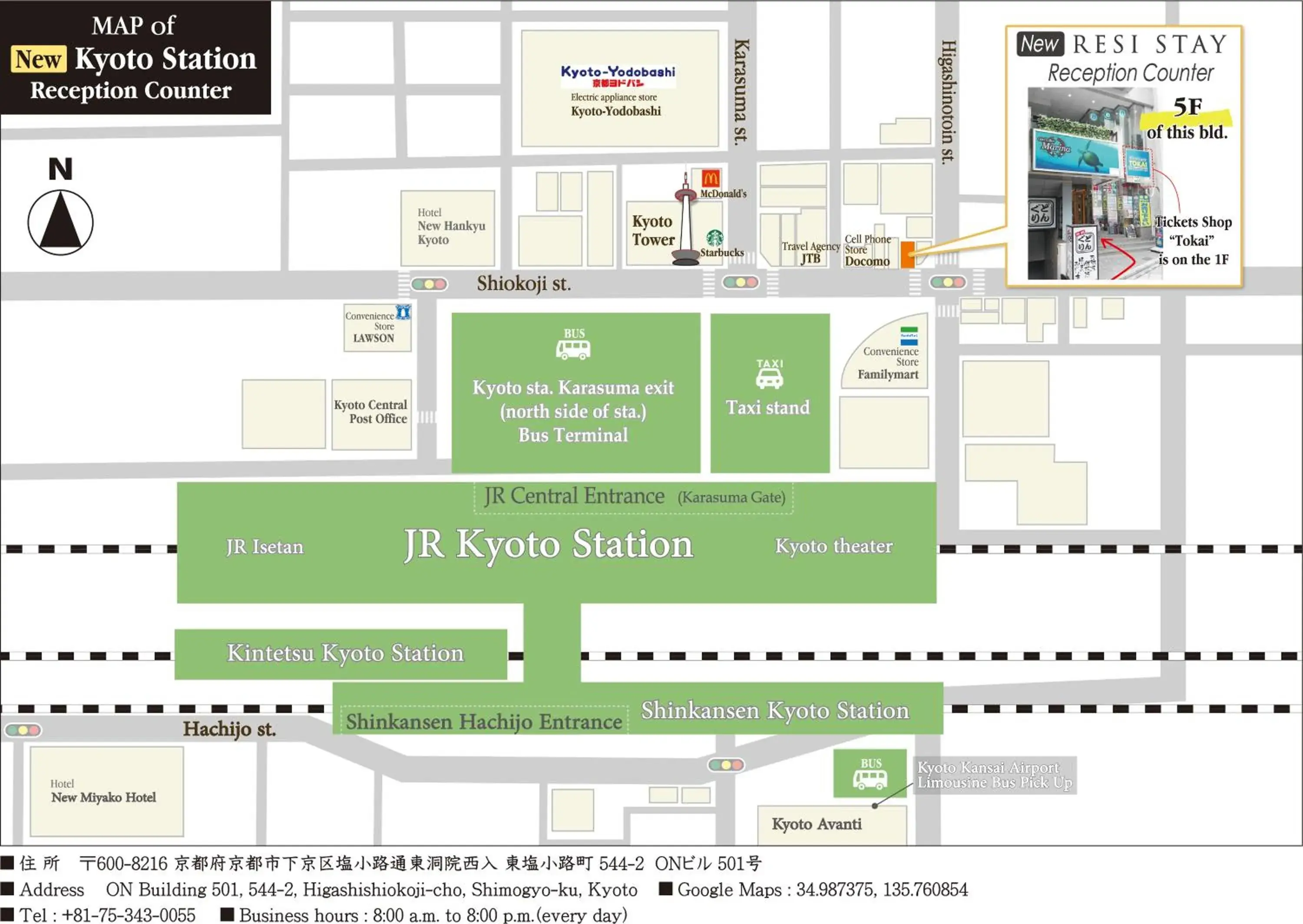 Location, Floor Plan in RESI STAY GIONDO KYOTO Higashiyama Sanjo