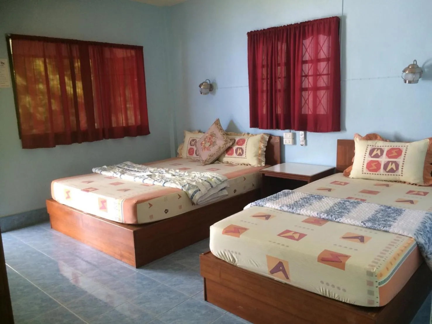 Bed in Light In bungalow