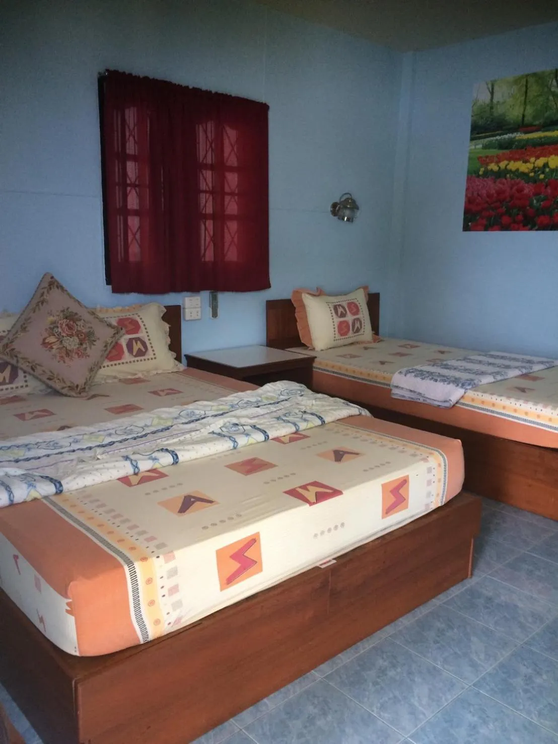 Bed in Light In bungalow