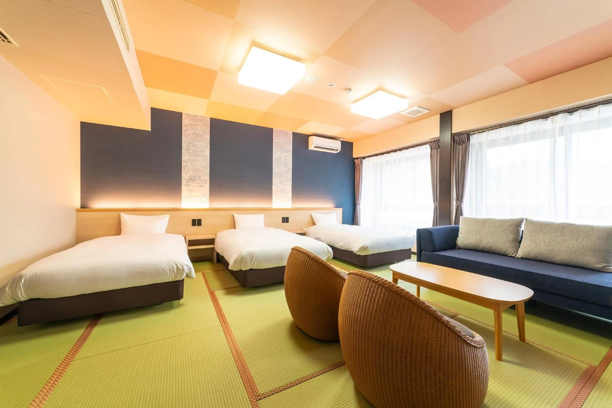 Photo of the whole room, Bed in Ooedo Onsen Monogatari Premium Kinosaki