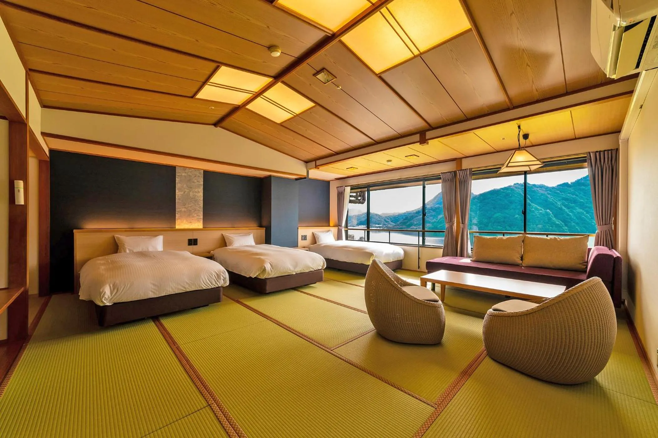 Photo of the whole room, Bed in Ooedo Onsen Monogatari Premium Kinosaki