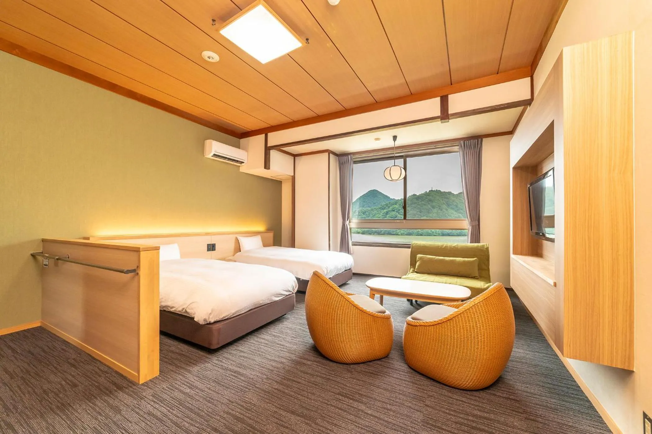 Photo of the whole room, Bed in Ooedo Onsen Monogatari Premium Kinosaki