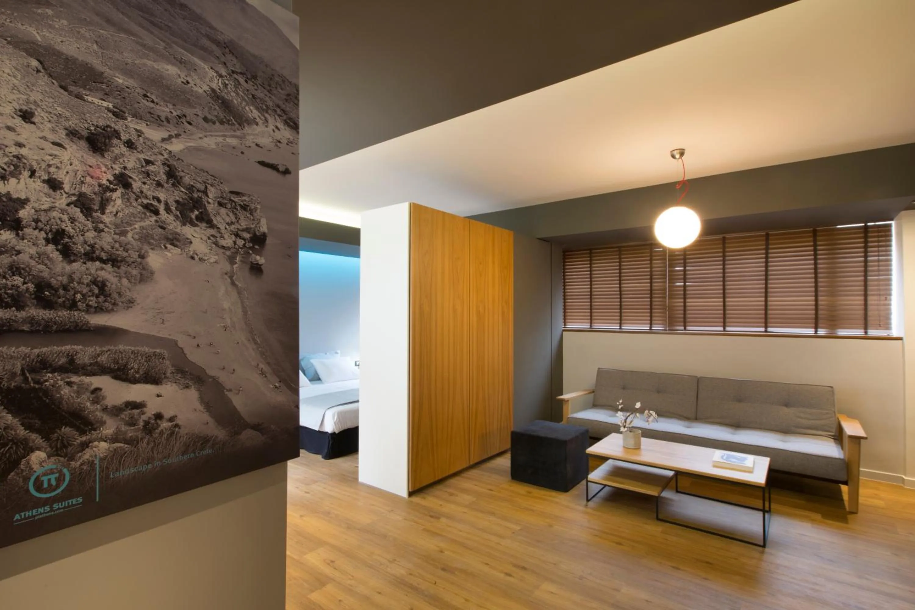 Photo of the whole room, Bed in Pi Athens