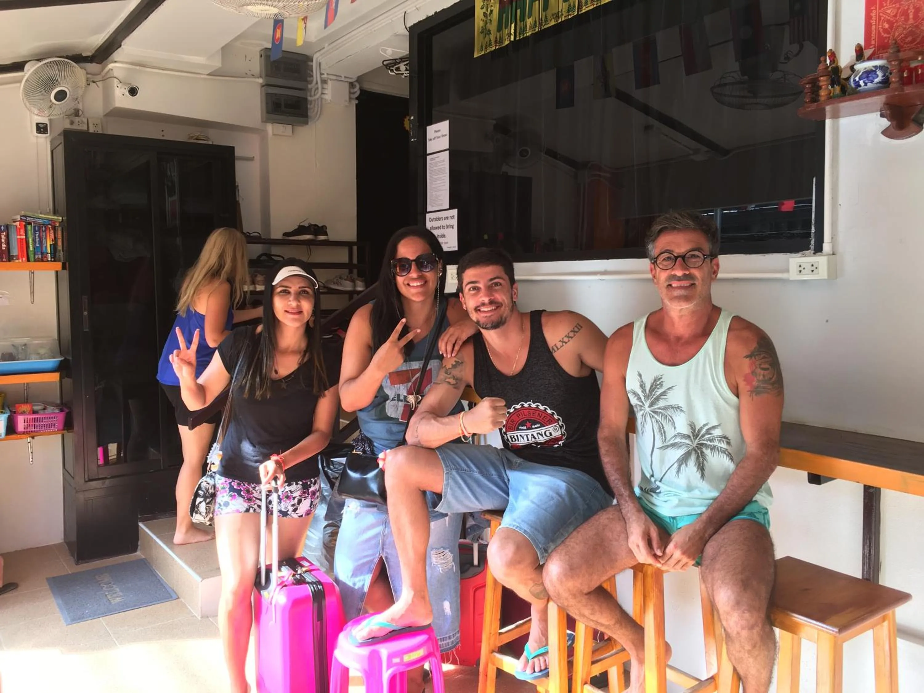 People in Voyagers Hostel