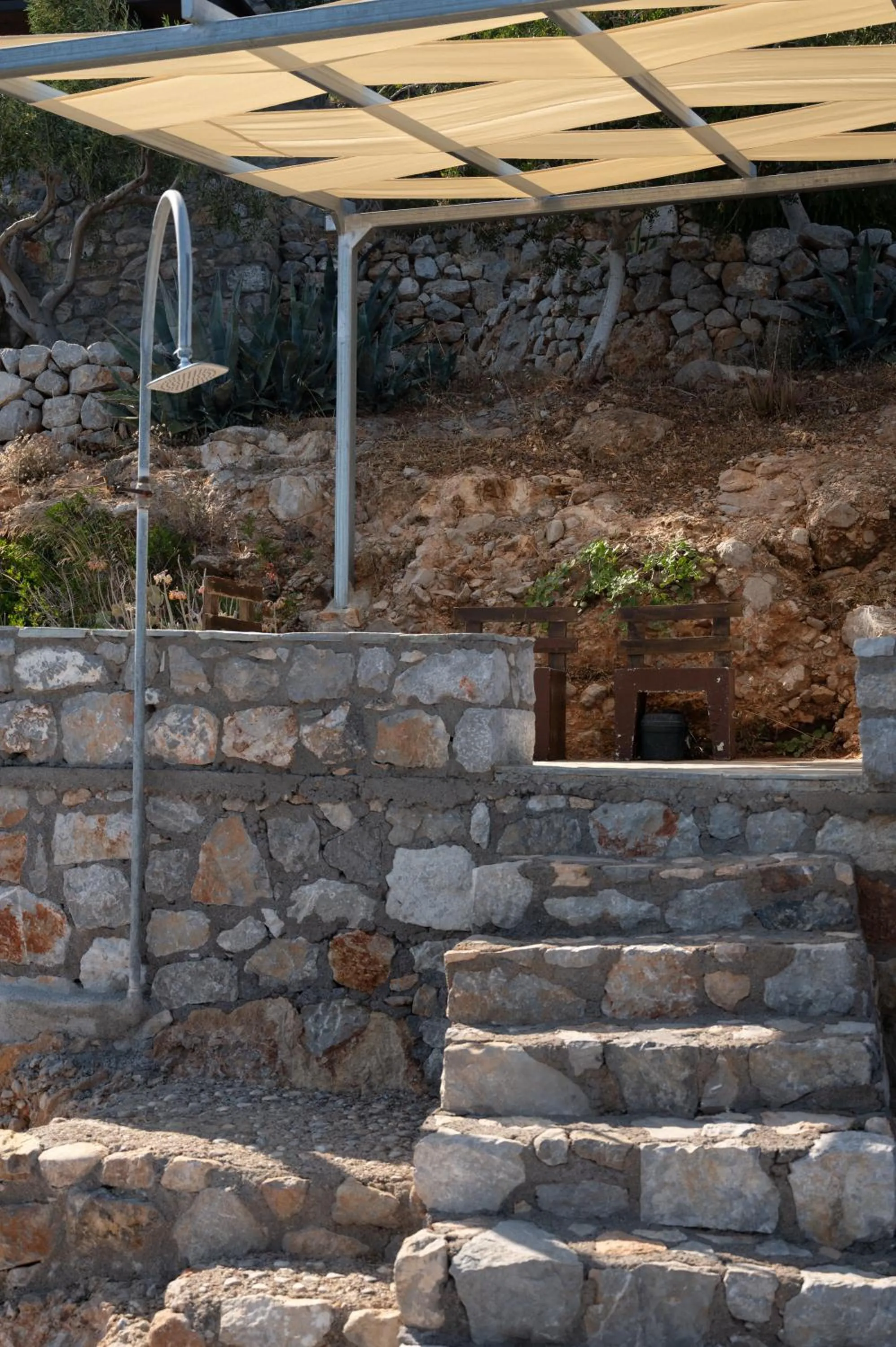 Shower in Agrilia Koromili Retreat