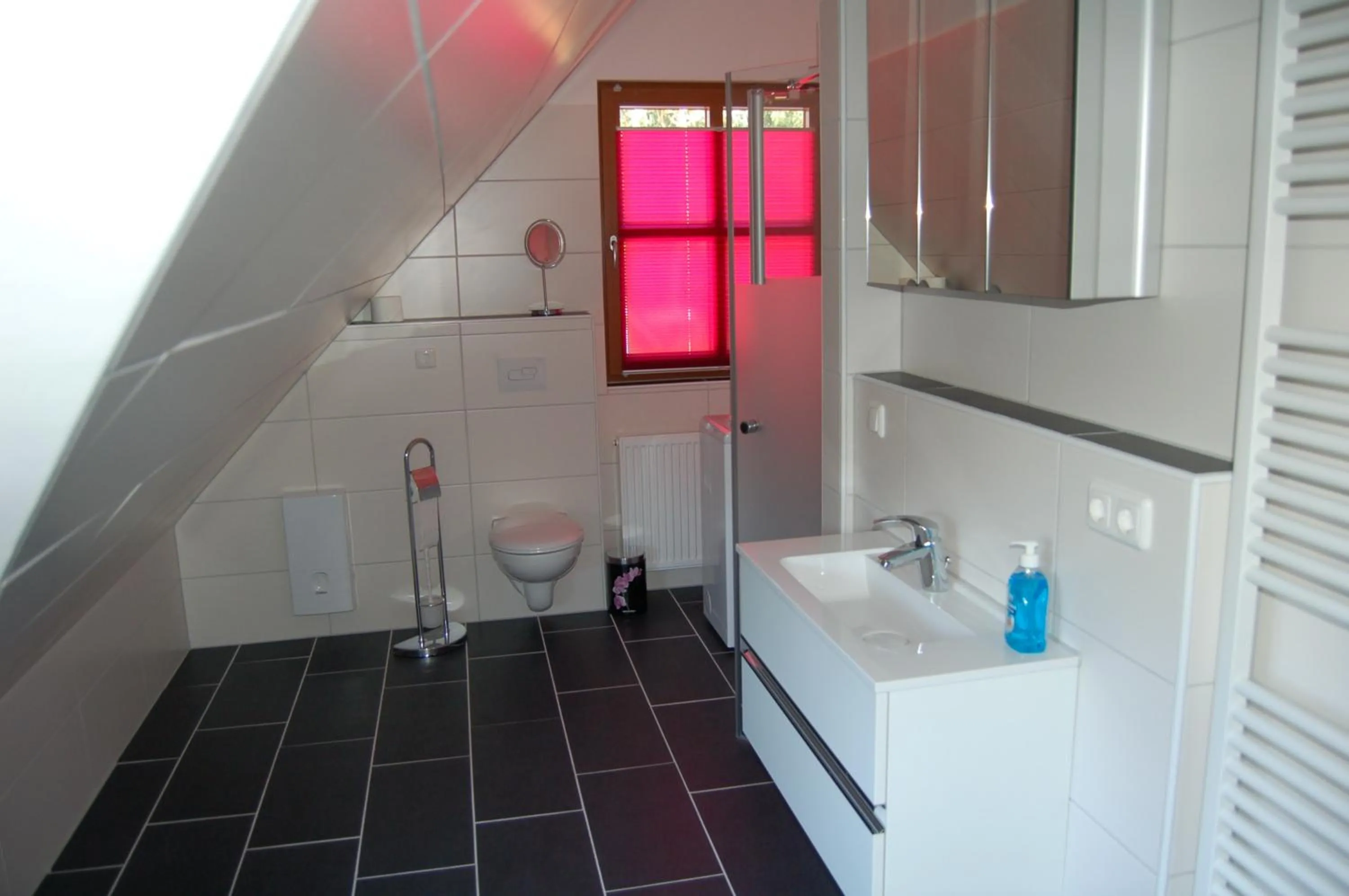Bathroom in Naturstamm Ferienhaus