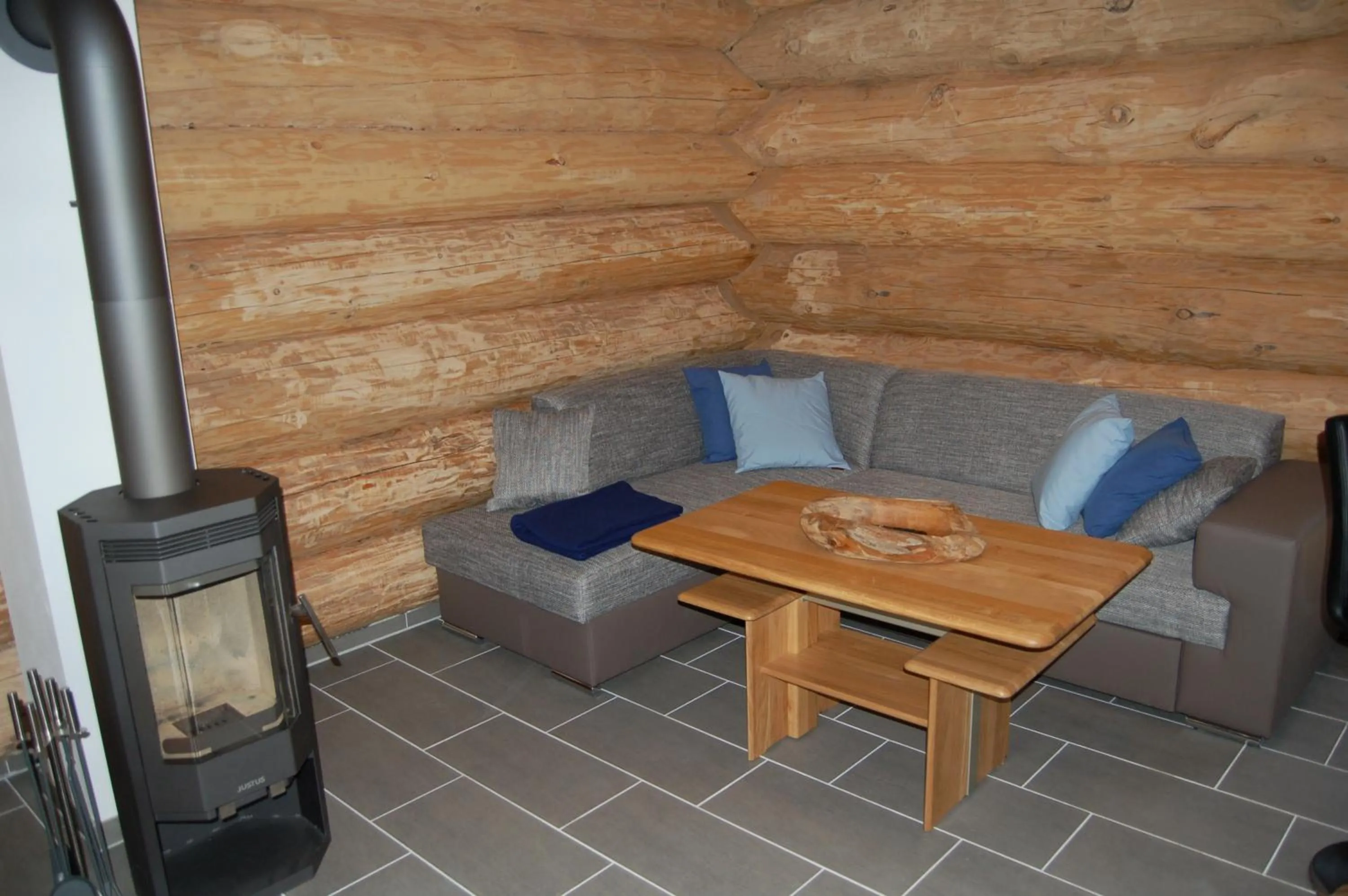 Living room in Naturstamm Ferienhaus