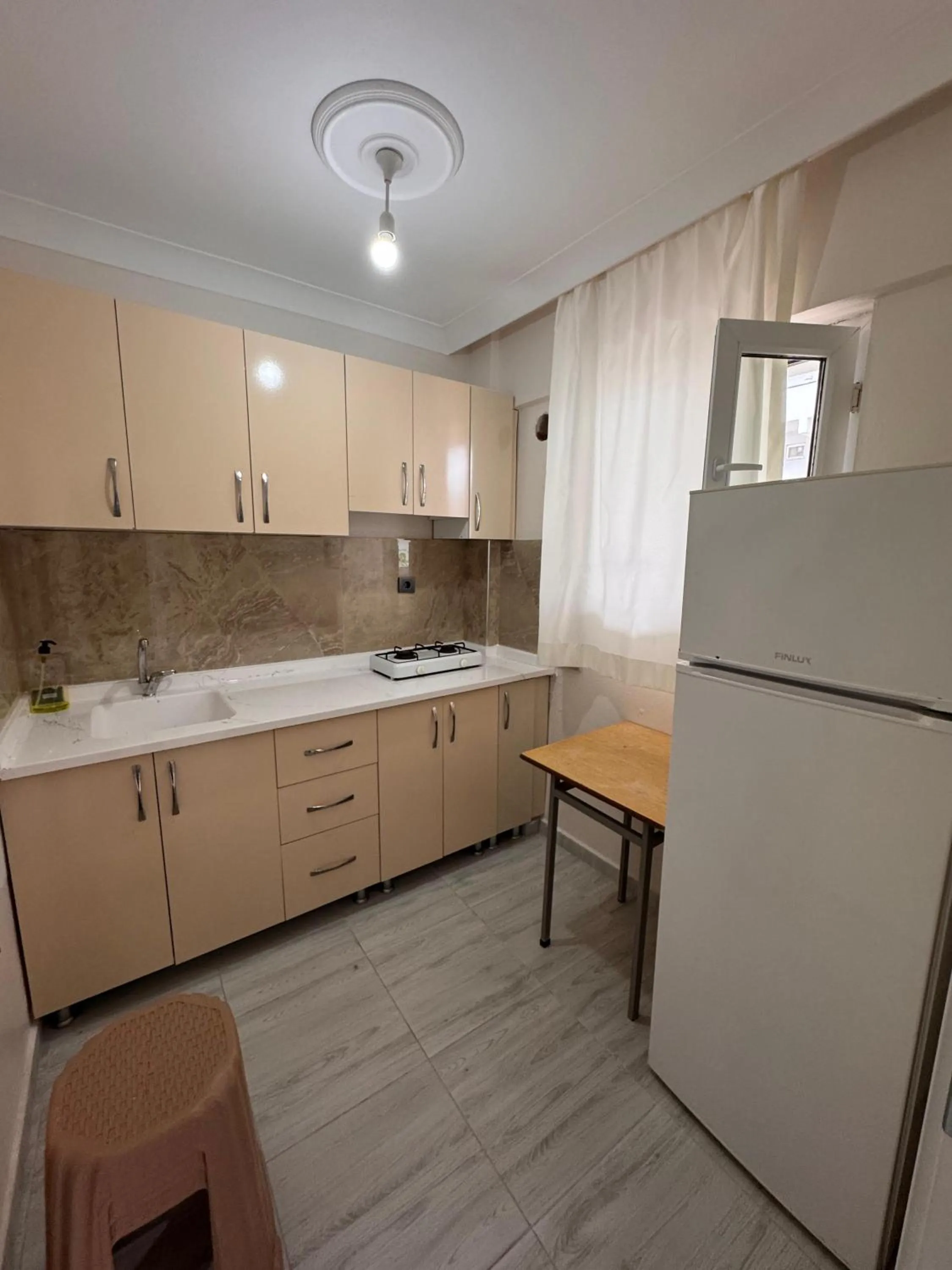 Kitchen or kitchenette in Orçın Apartments