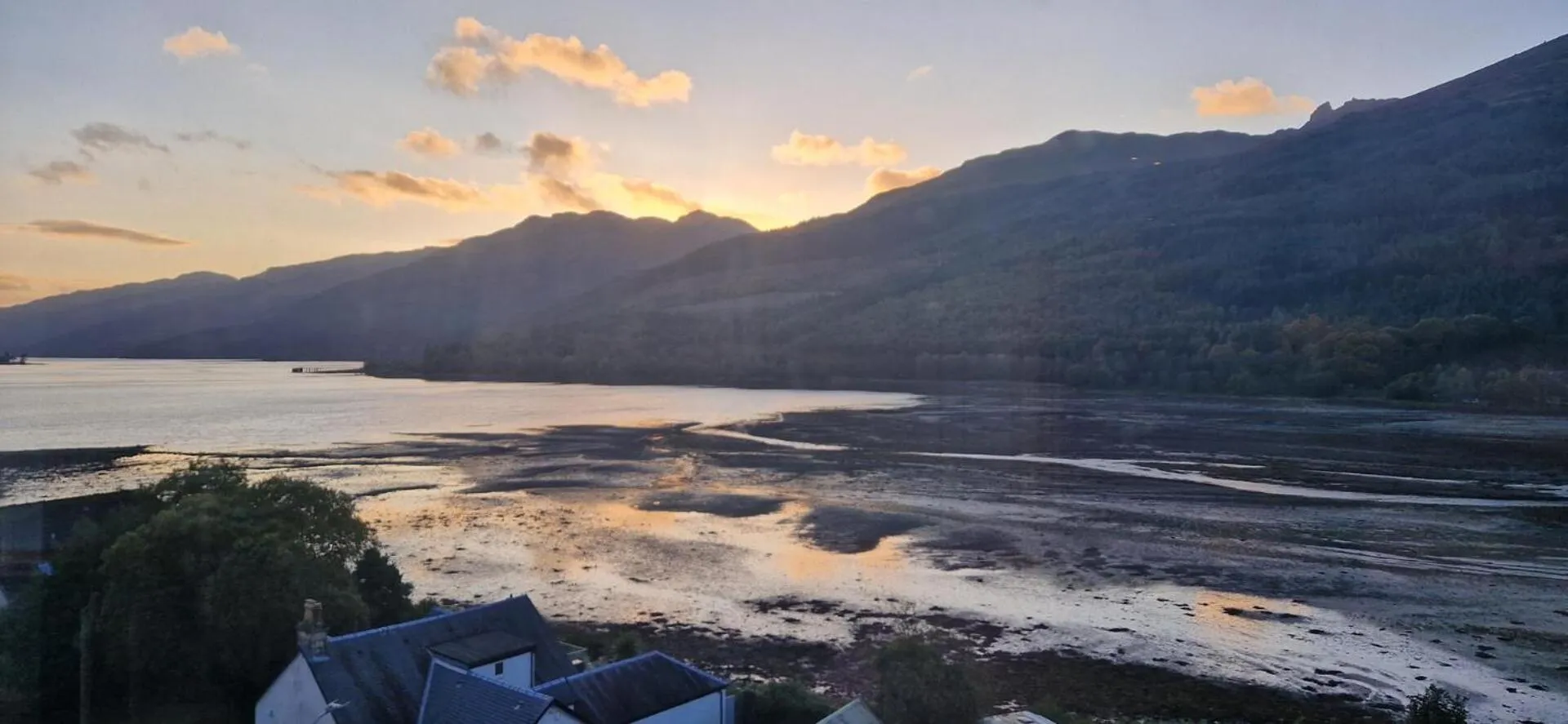 Sunset in Loch Long Hotel