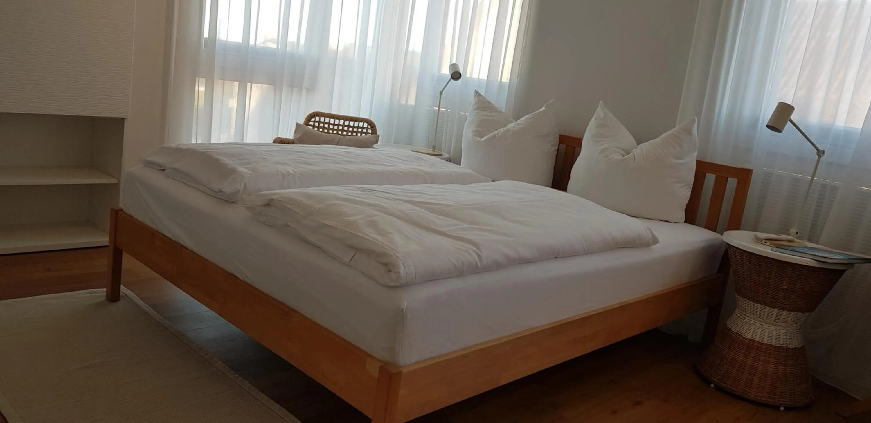 Bed in Haus Achtern Diek in erster Reihe am Meer