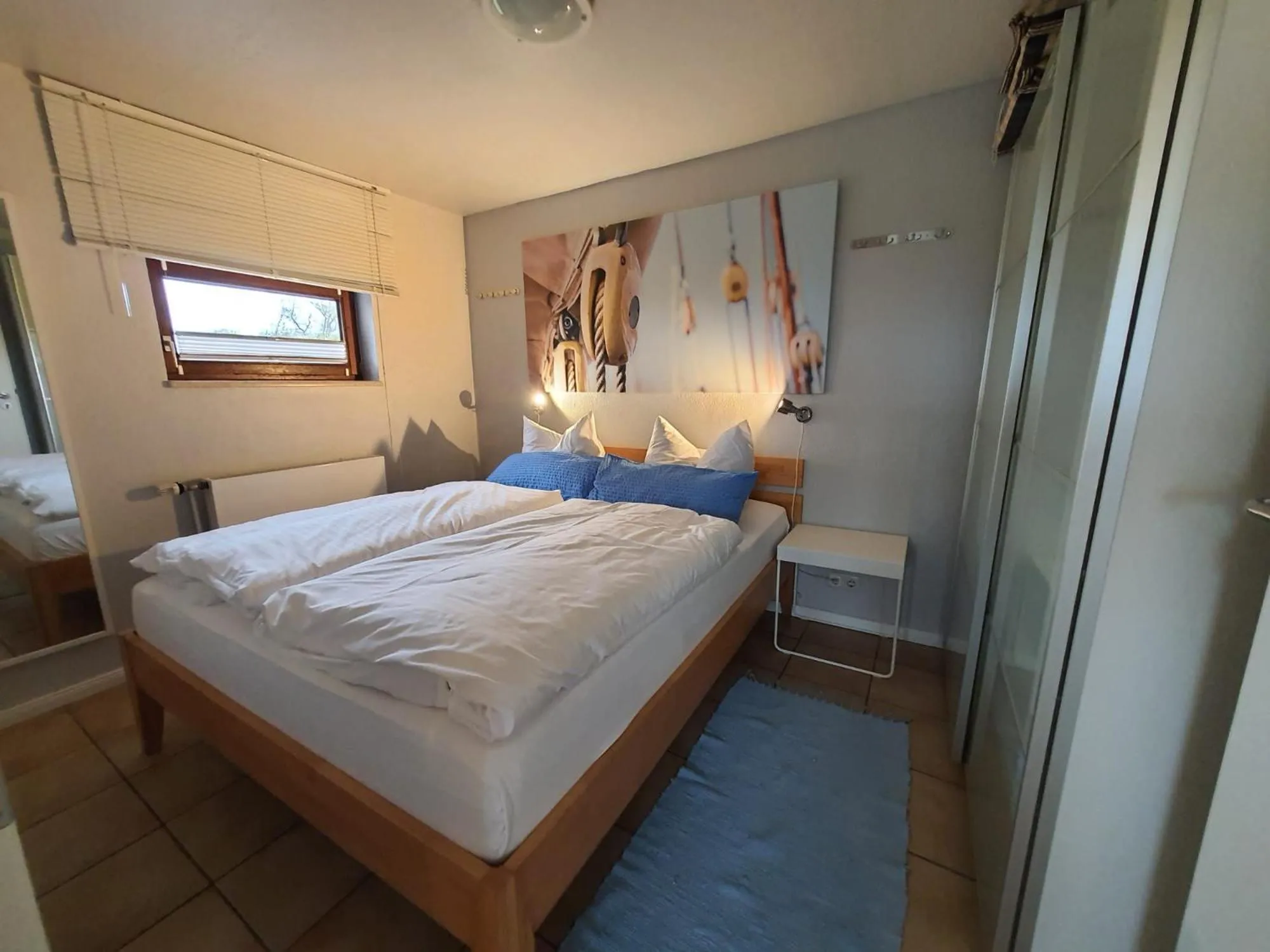 Bed in Haus Achtern Diek in erster Reihe am Meer