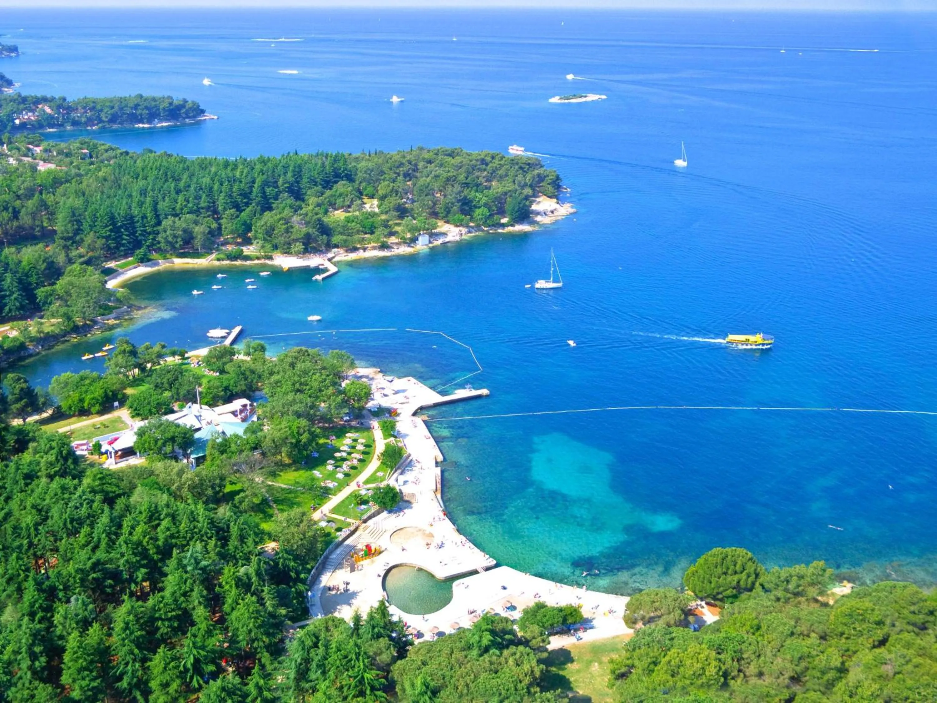 Beach in Valamar Crystal Hotel